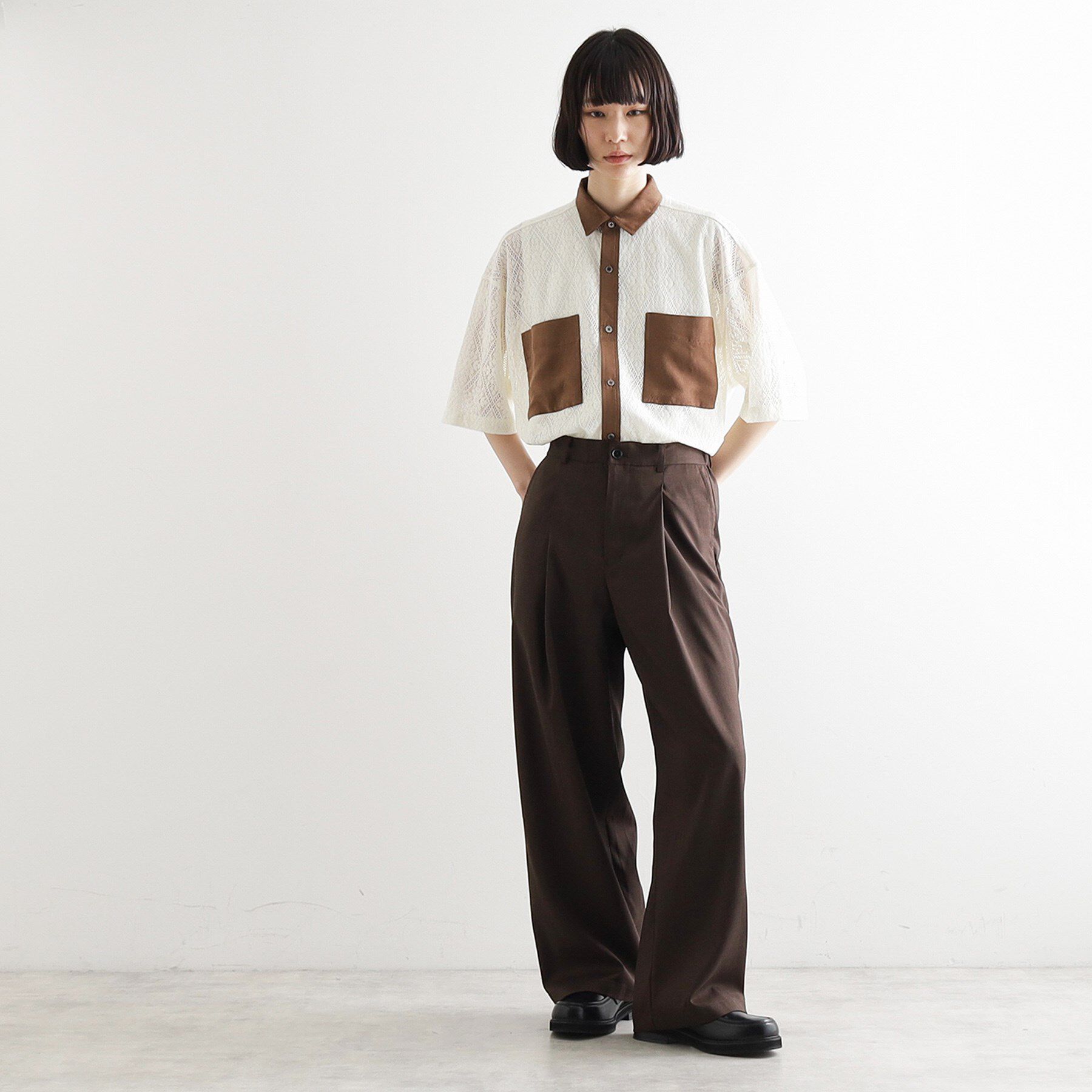 tk.TAKEO KIKUCHI「リネンタッチ バレルスラックス」|その他|