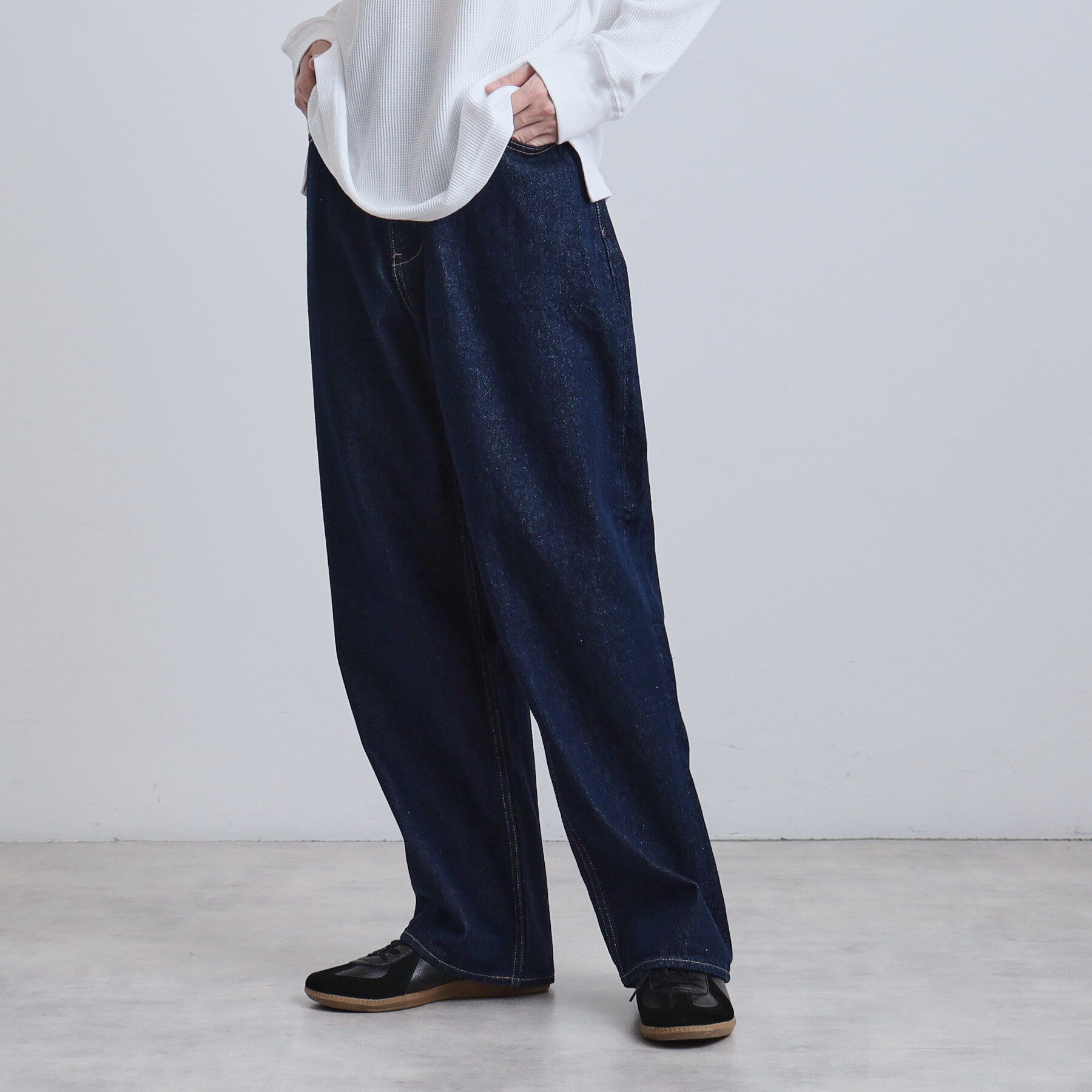 tk.TAKEO KIKUCHI「バギーデニムパンツ」|デニム|ブルー(093)