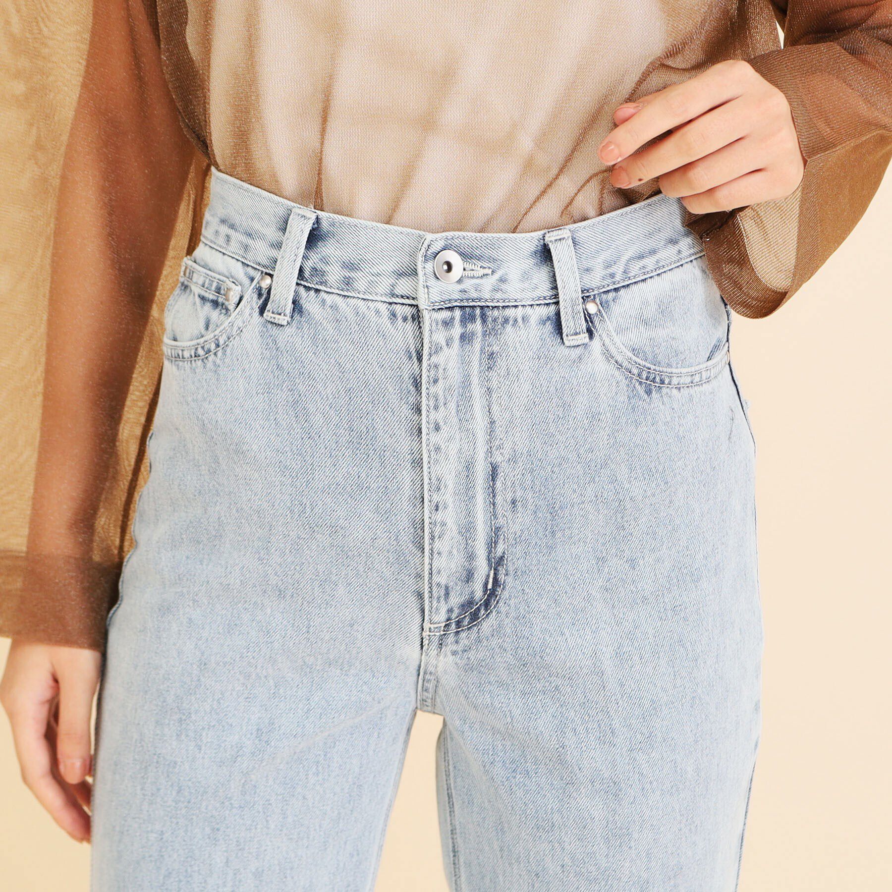 index「ワイドストレートフレアデニム【洗濯機洗い可】」|デニム|