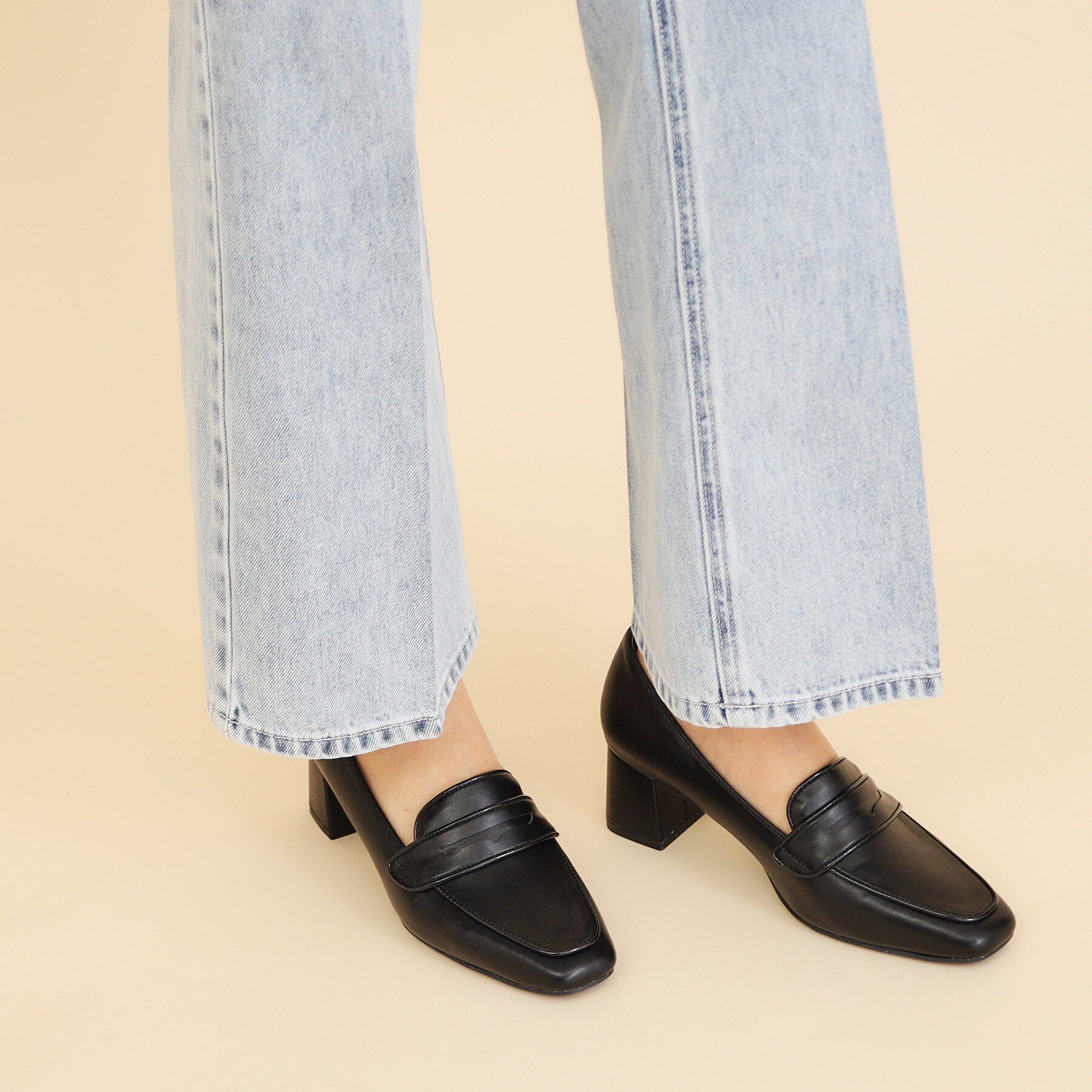 index「ワイドストレートフレアデニム【洗濯機洗い可】」|デニム|