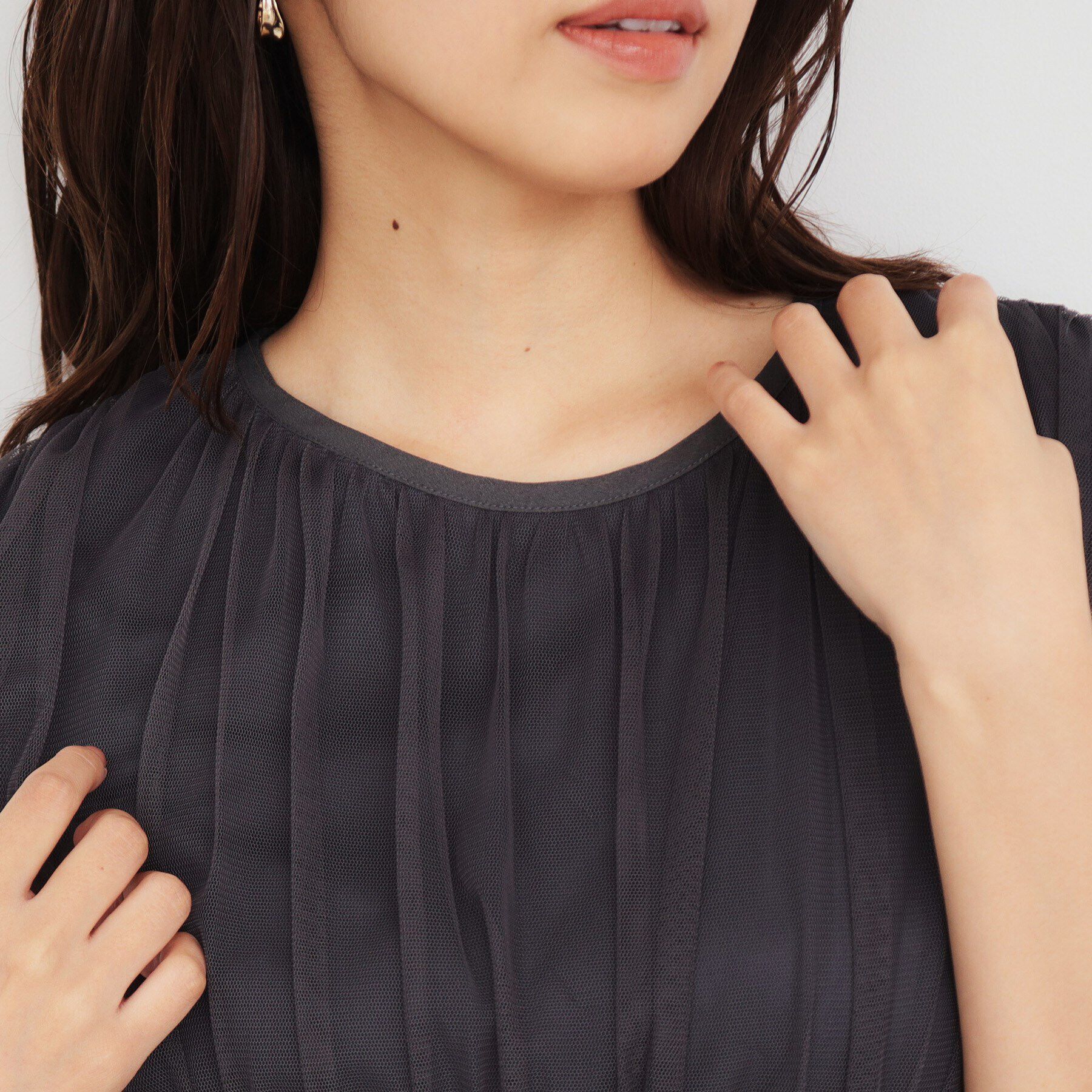 index「《美人百花掲載》チュールペプラムブラウス【洗濯機洗い可】」|シャツ・ブラウス|