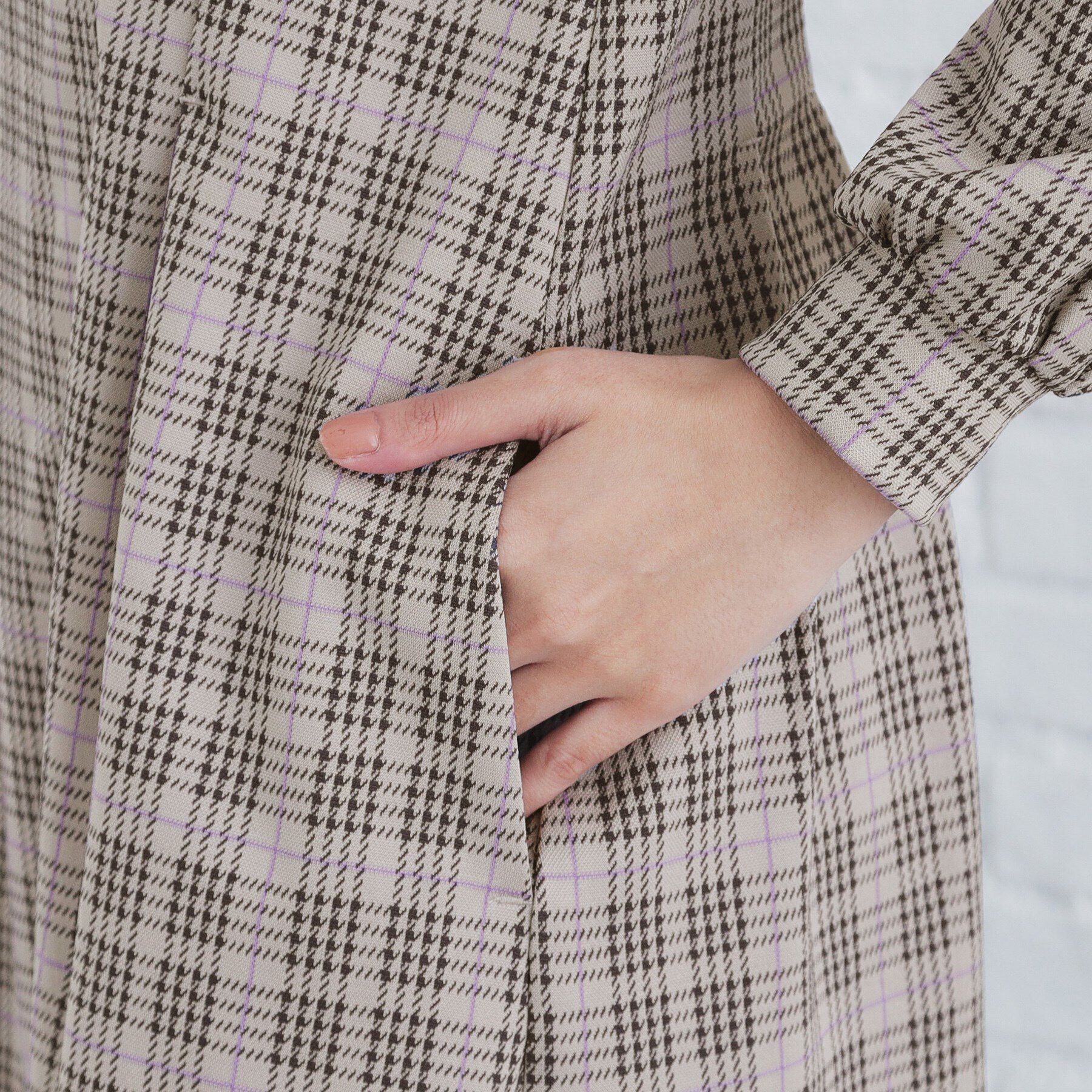 index「《S-LLsize》ストレッチチェックジャカードワンピース【洗濯機洗い可/抗ピル】」|ワンピース|