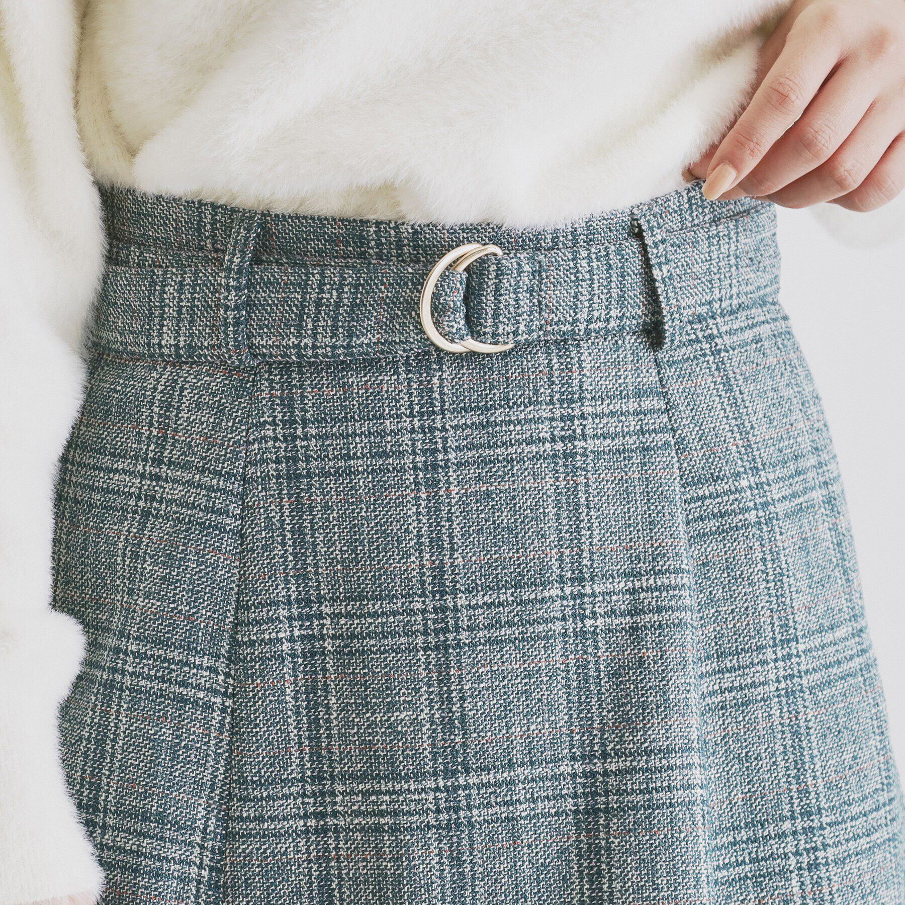 index「チェック柄マーメイドフレアスカート【洗濯機洗い可/イージーアイロン】」|スカート|