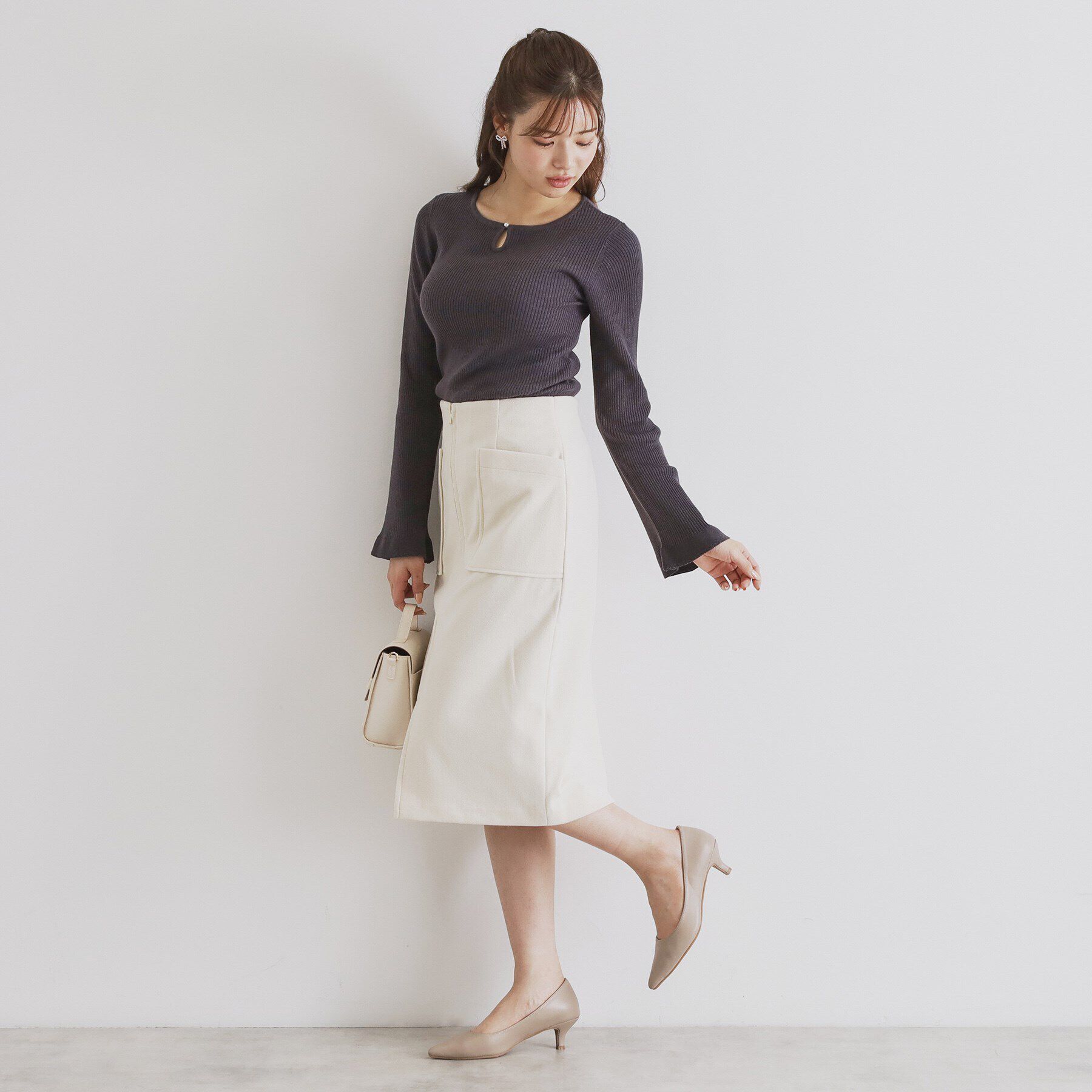 index「ジップタイトスカート【洗濯機洗い可/イージーアイロン】」|スカート|
