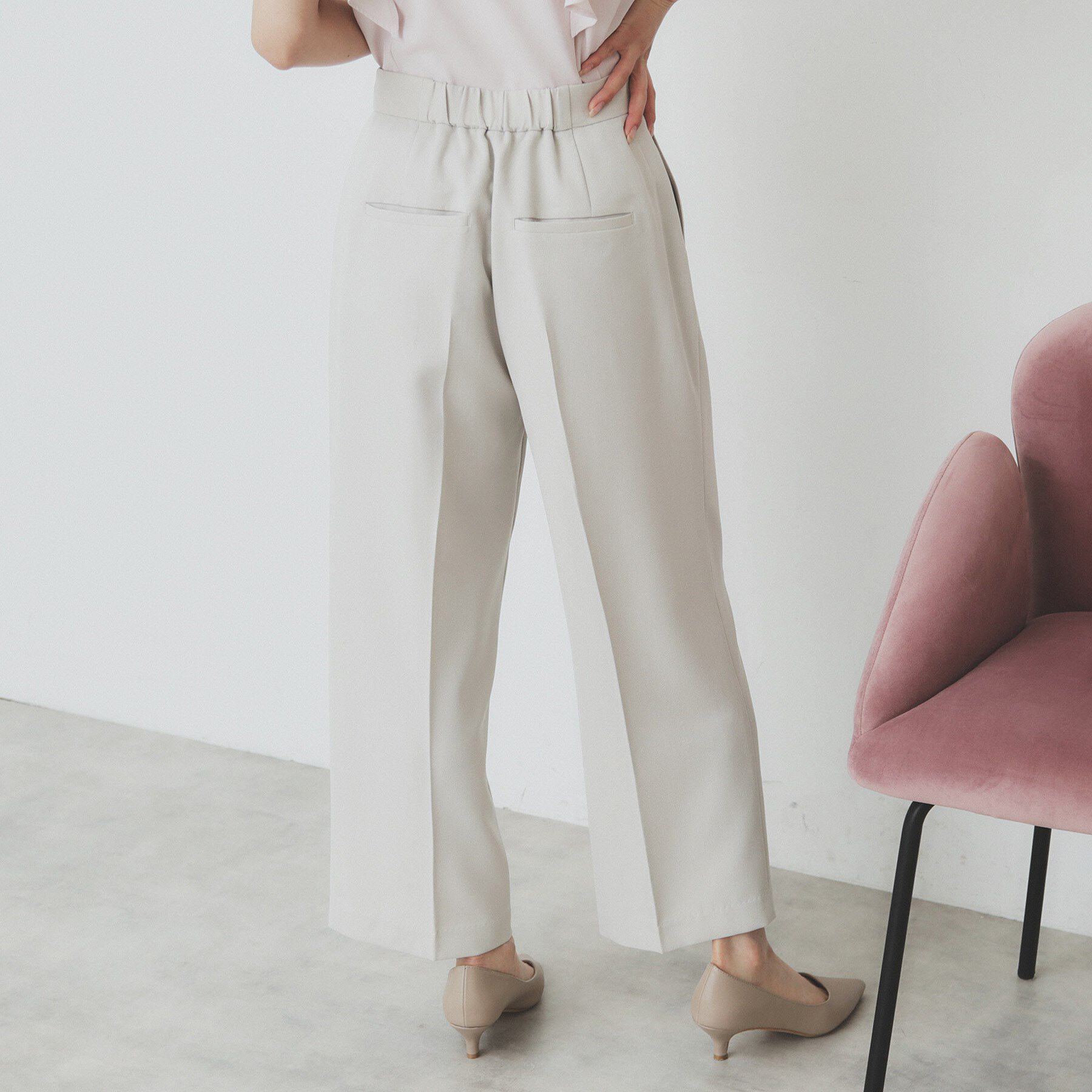 index「サイドビット付きストレッチワイドパンツ【洗濯機洗い可/吸水速乾/防シワ】」|その他|