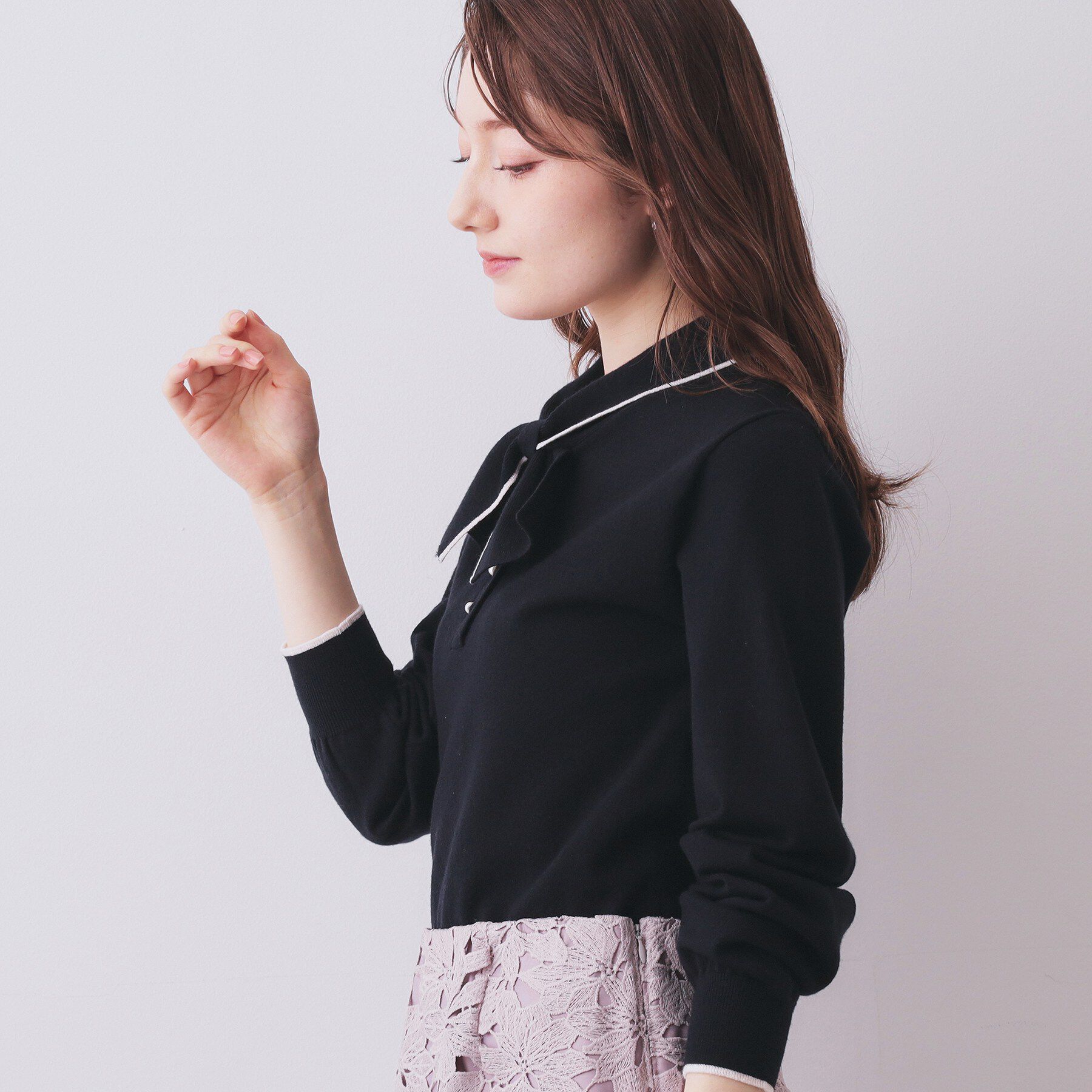 index「ヘンリーパールミニボウタイニット【洗濯機OK】」|ニット・セーター|