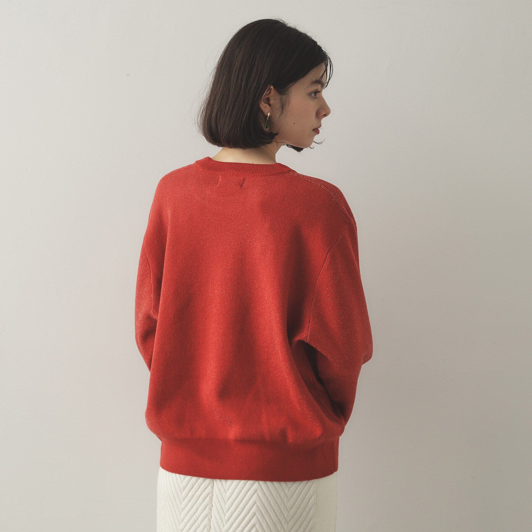 OPAQUE.CLIP「モールロゴジャカードニット【洗える】」|ニット・セーター|