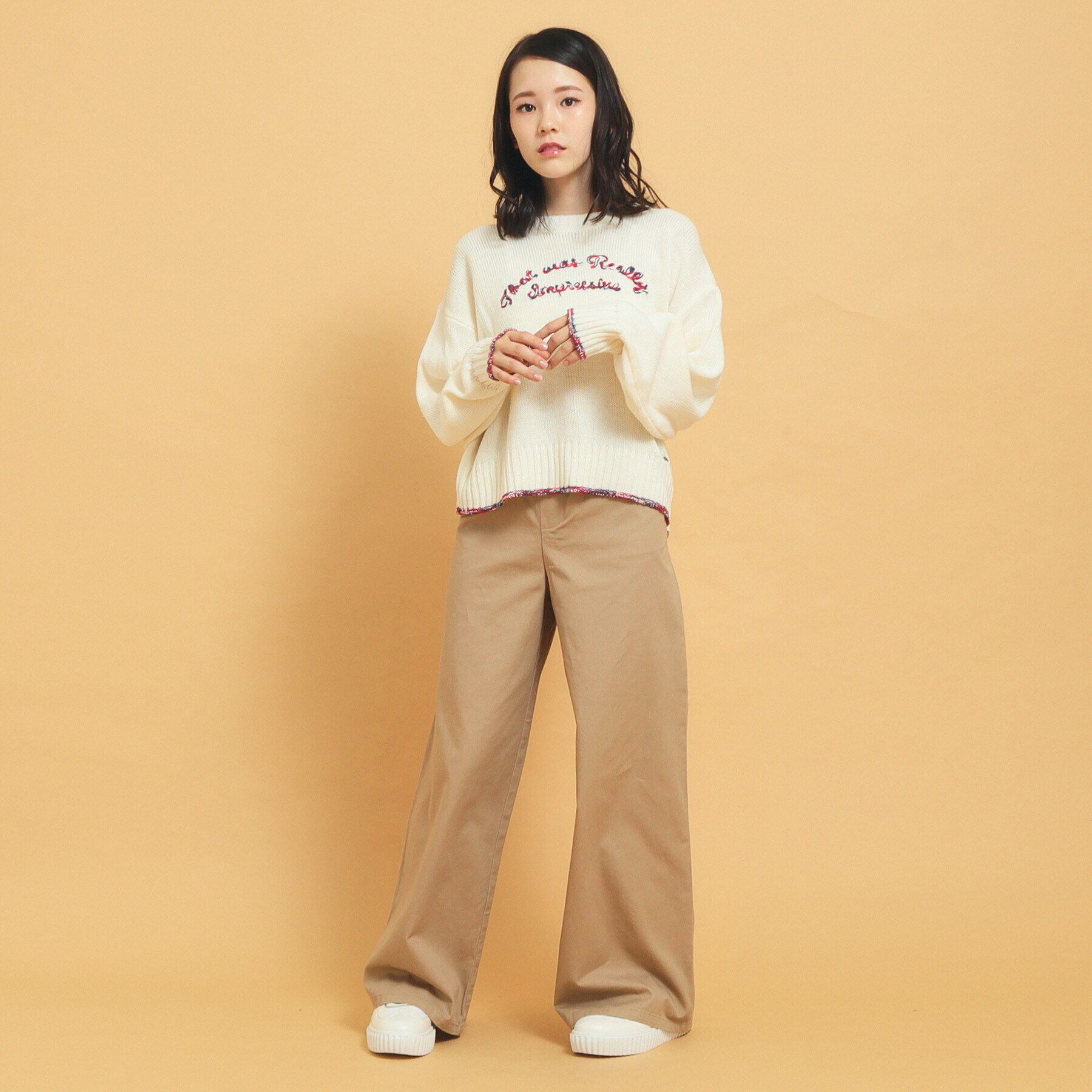 PINK-latte「ウエストロゴデザインパンツ」|その他|