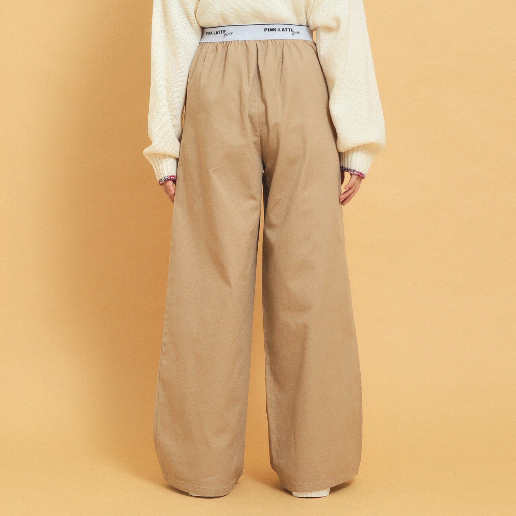 PINK-latte「ウエストロゴデザインパンツ」|その他|