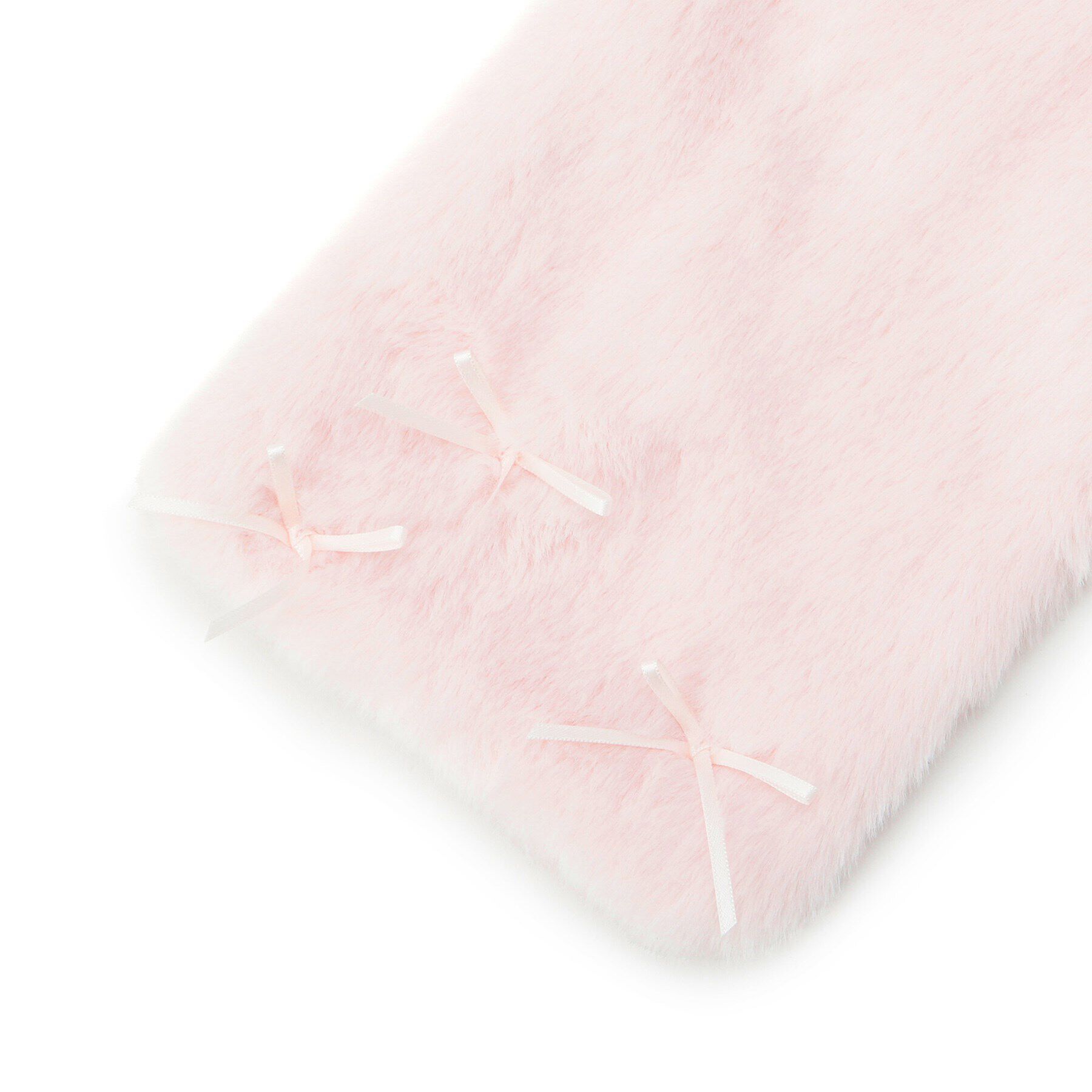 PINK-latte「リボン付きフェイクファーティペット」|マフラー|