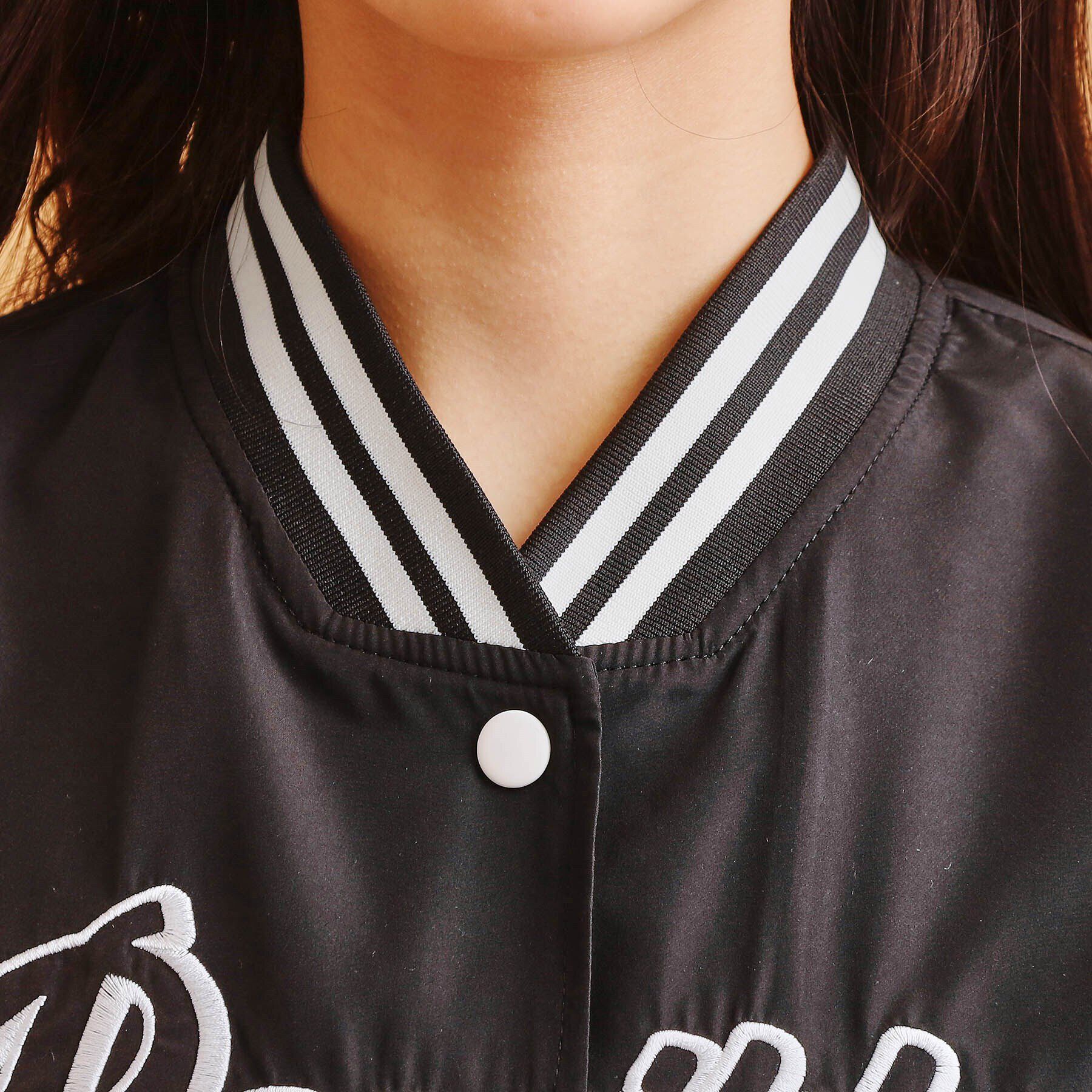 PINK-latte「アップリケスタジャン」|ブルゾン・スタジャン|