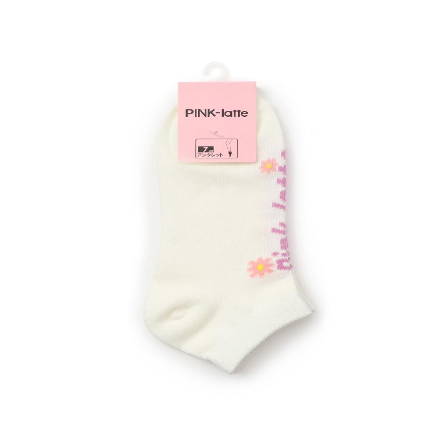 PINK-latte「フラワーショート丈ソックス」|ソックス|