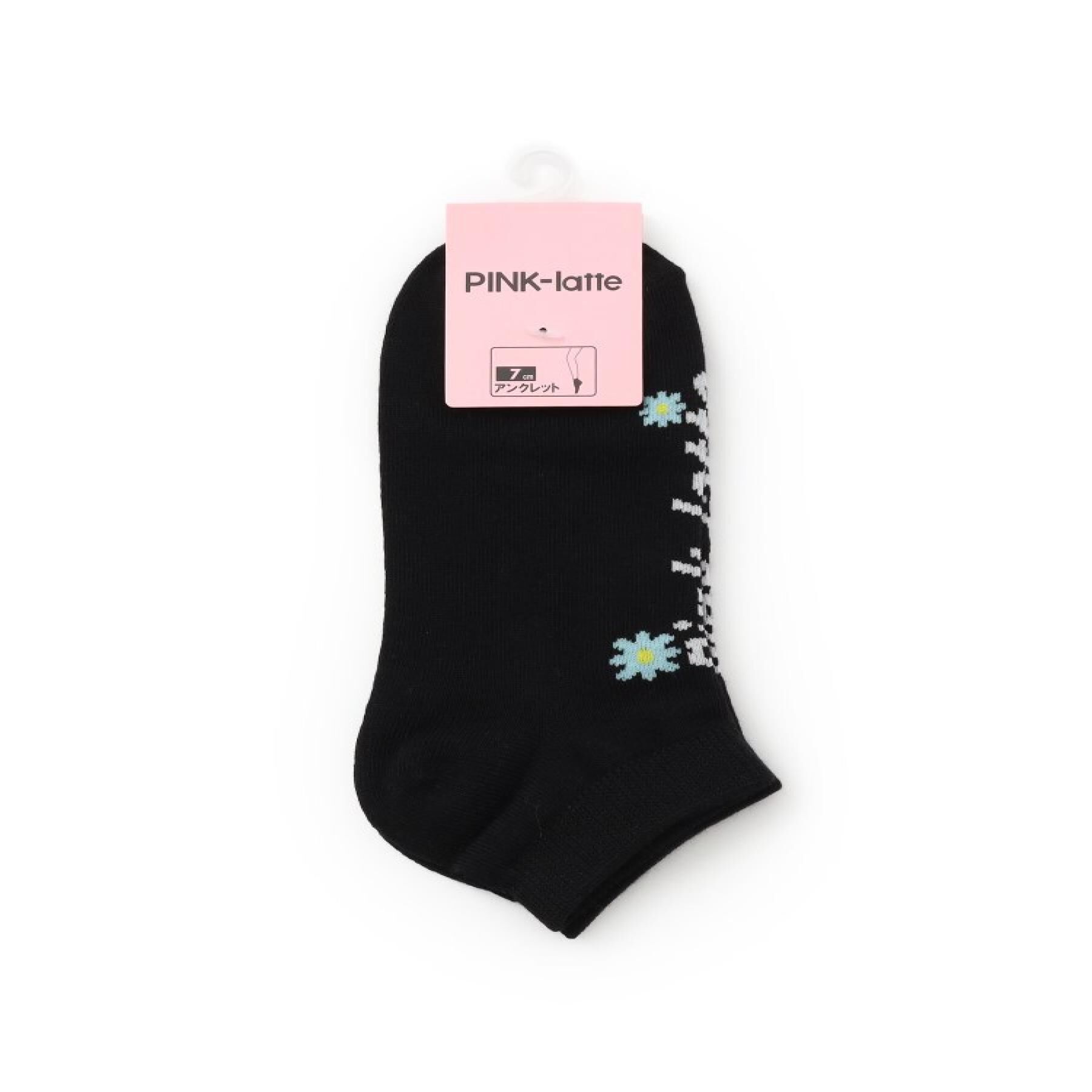 PINK-latte「フラワーショート丈ソックス」|ソックス|