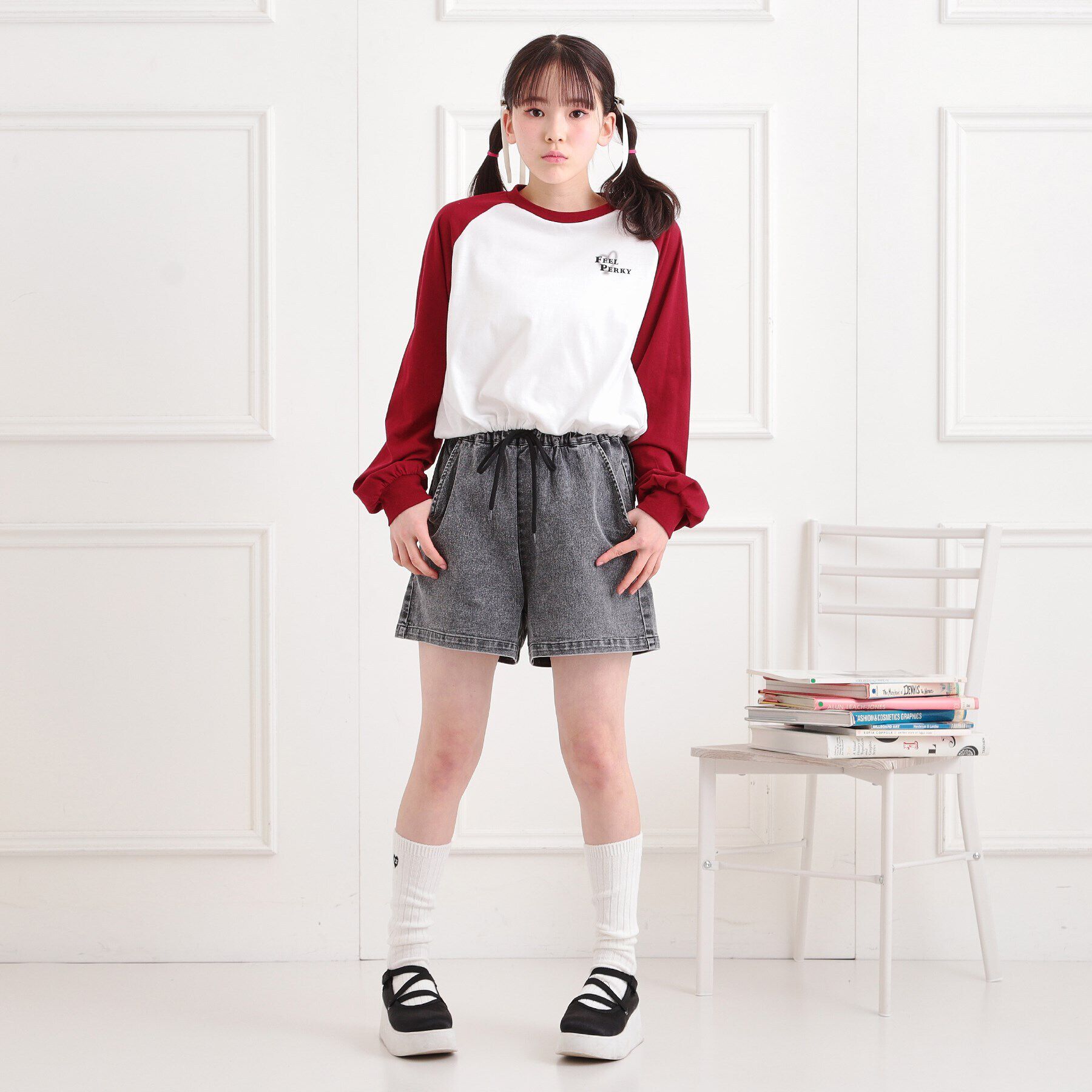 PINK-latte「イージーショートパンツ」|キュロット|