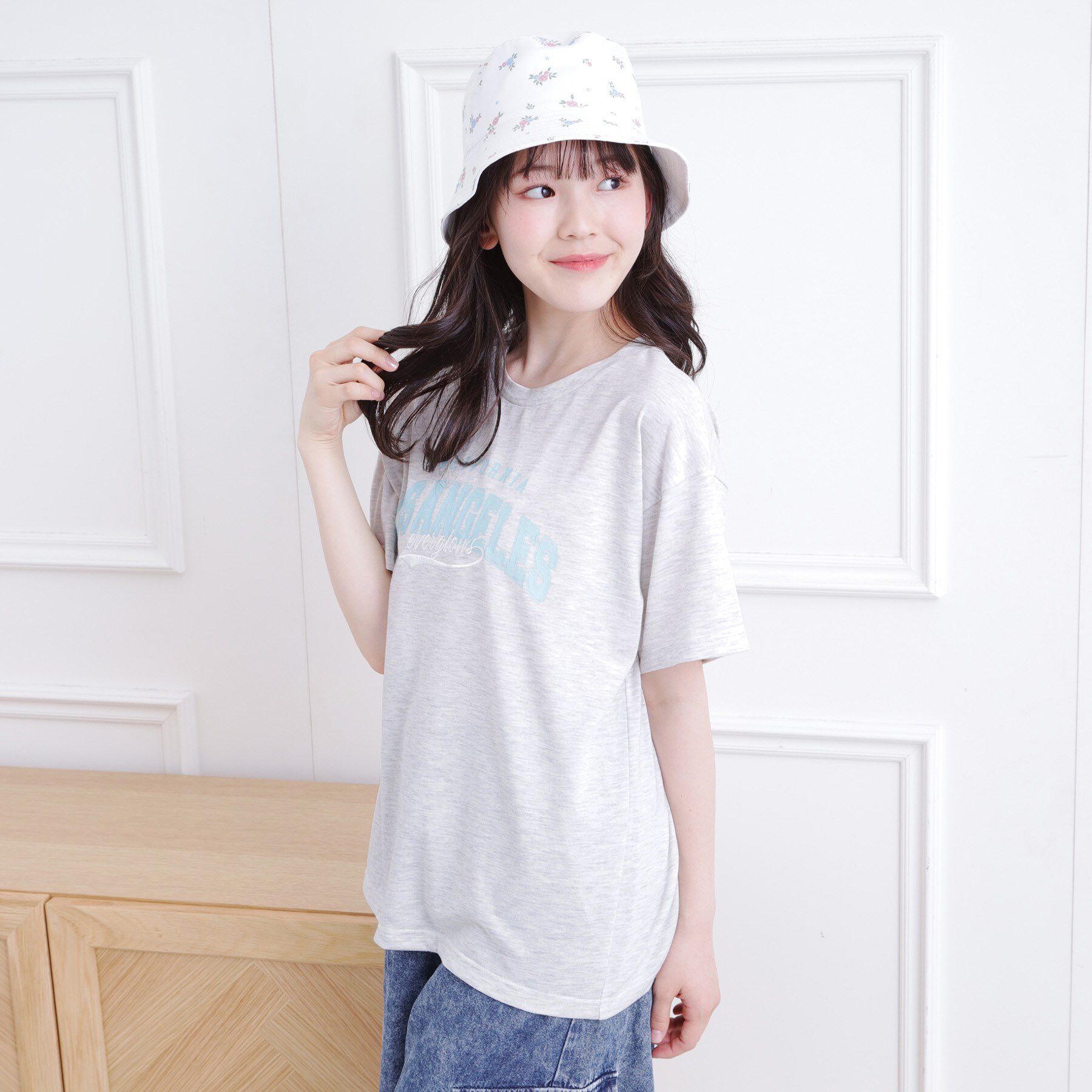 PINK-latte「カレッジロゴTシャツ」|Tシャツ・カットソー|