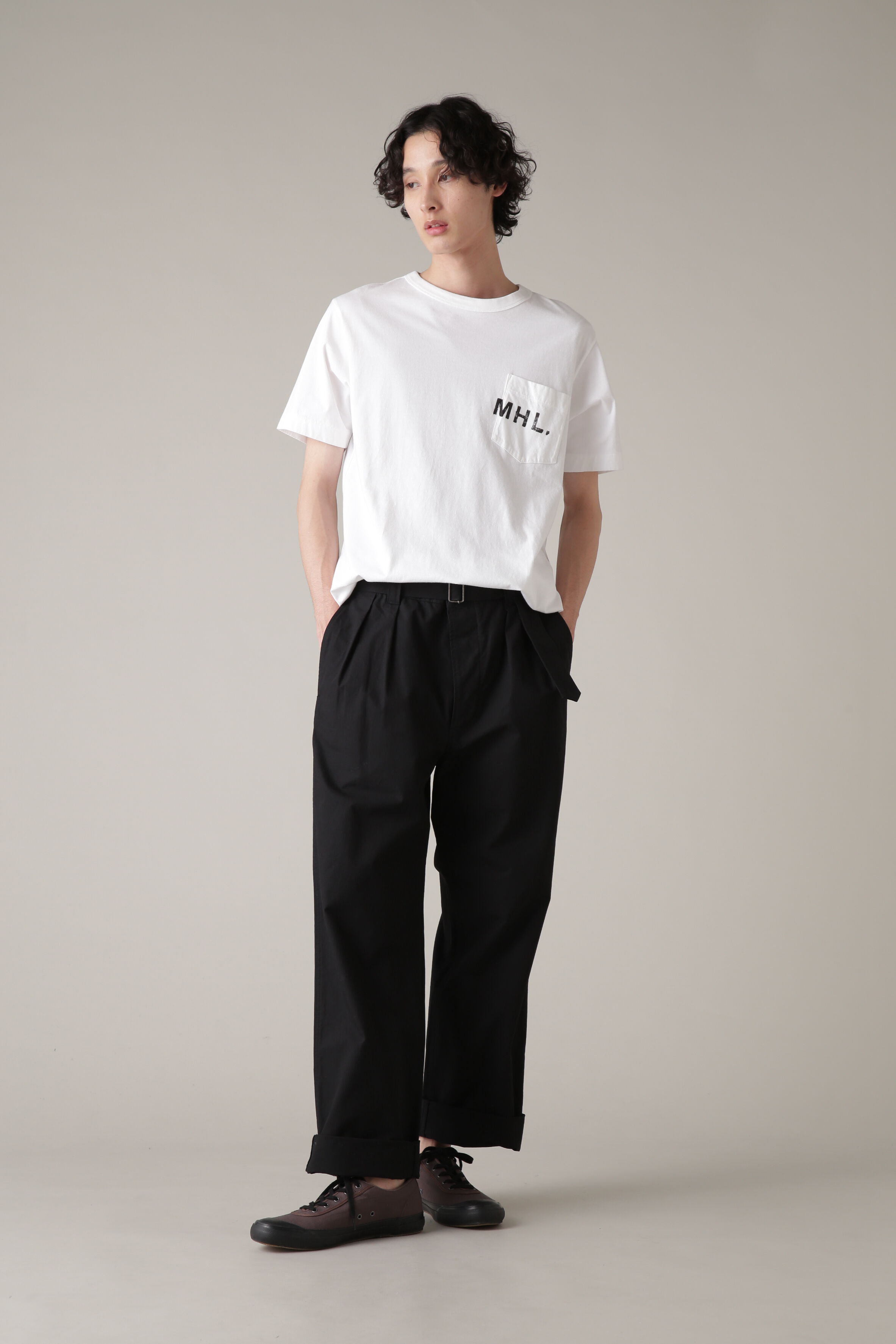 MHL.「PRINTED COTTON JERSEY (オンラインショップ限定)」|Tシャツ・カットソー|