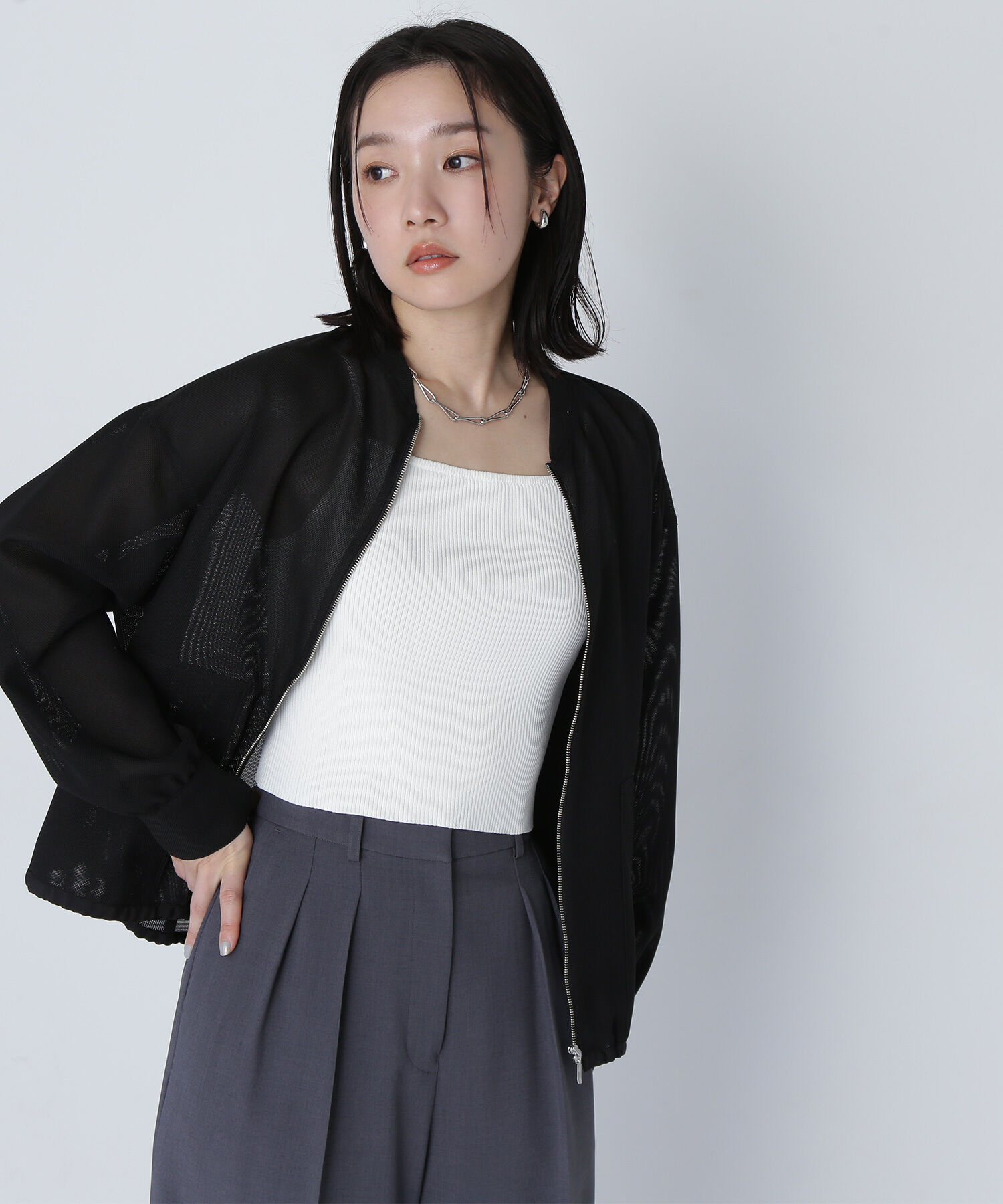  「メッシュブルゾン」|ブルゾン・スタジャン|クロ