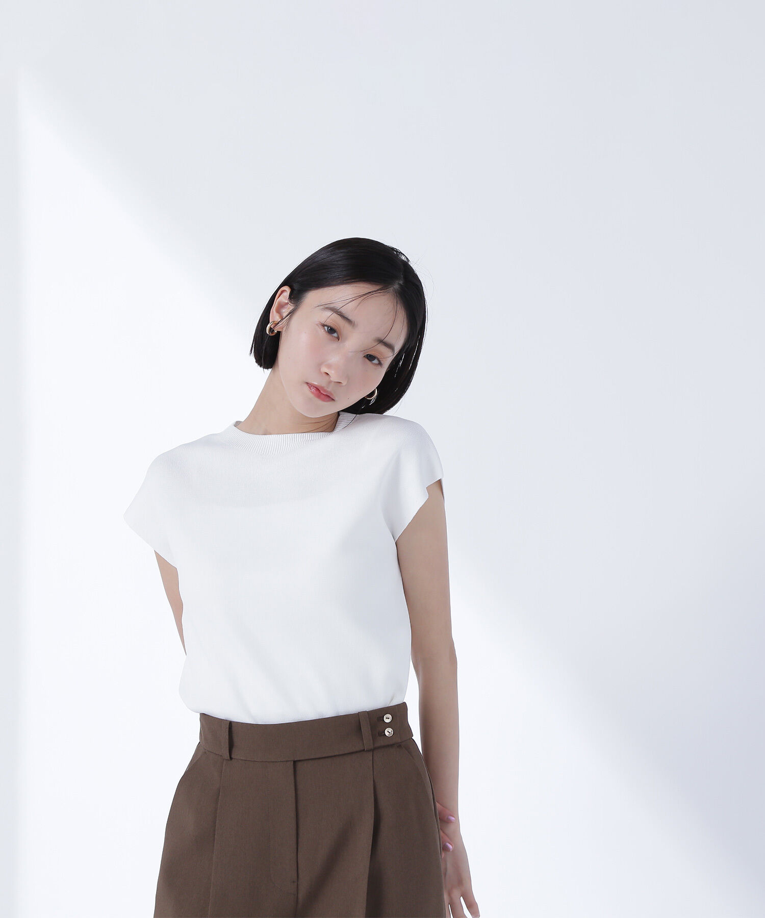  「総針ベーシックシリーズ モックネックニット」|ニット・セーター|オフ1