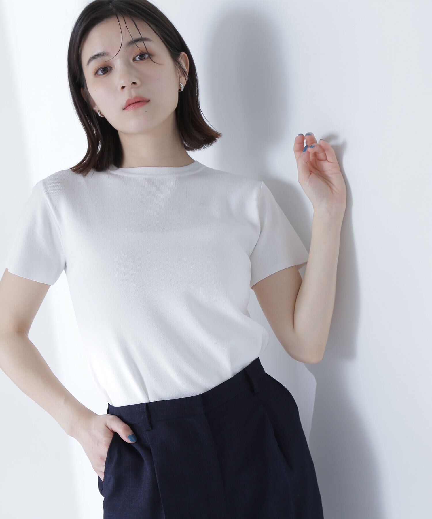  「総針ベーシックシリーズ クルーネックニット」|ニット・セーター|