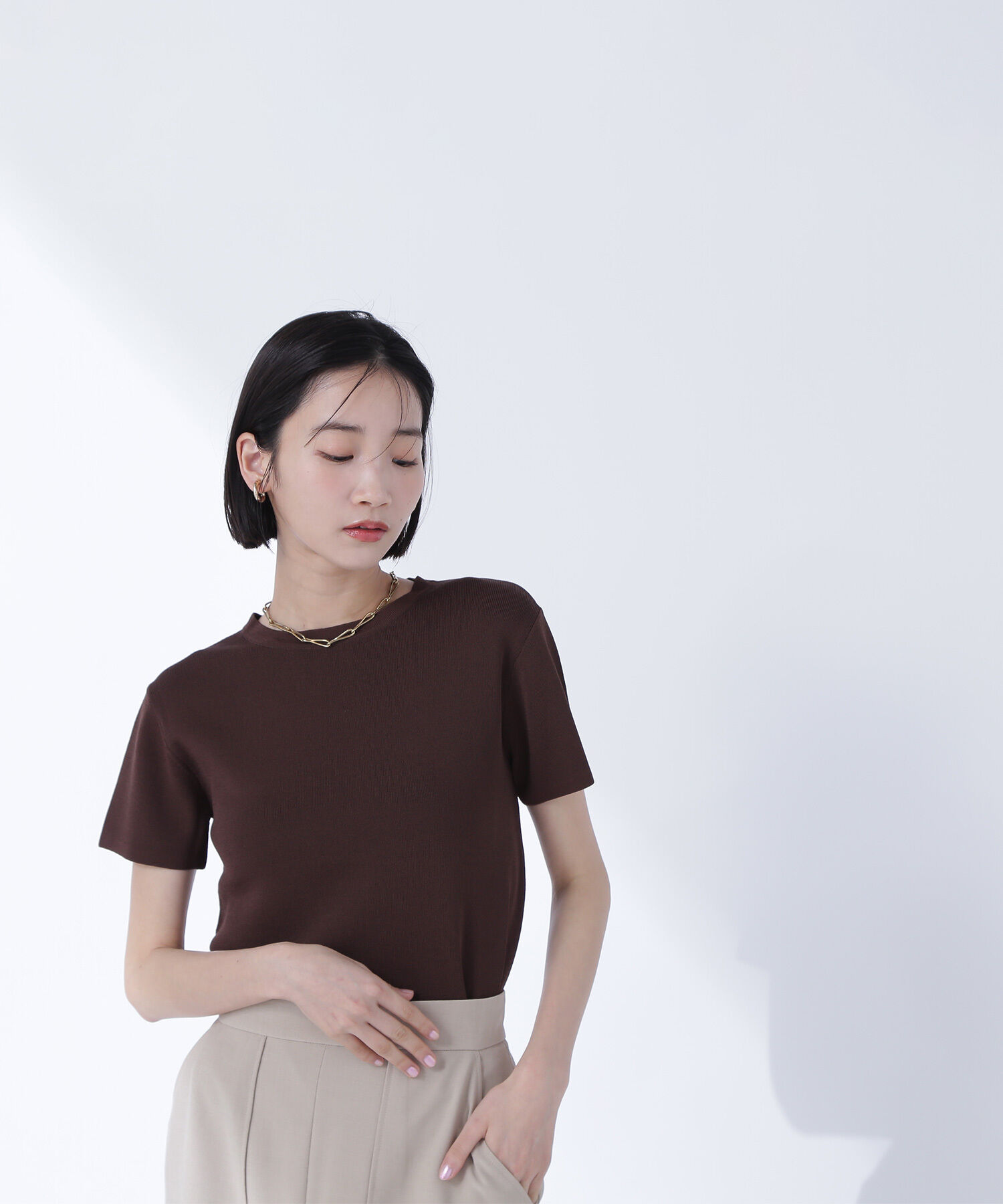  「総針ベーシックシリーズ クルーネックニット」|ニット・セーター|