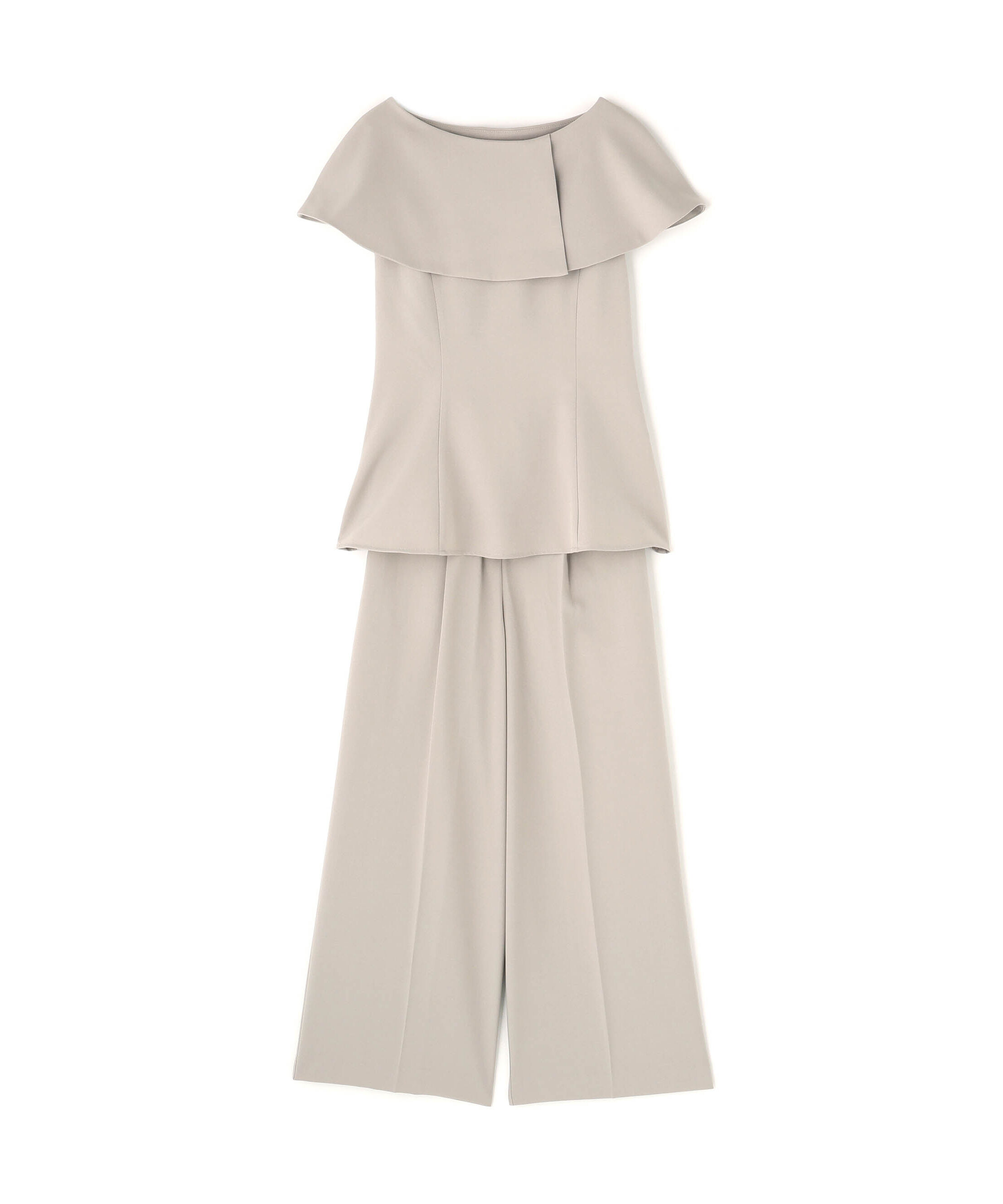  「ケープカラーブラウス＆パンツ」|ワンピース|