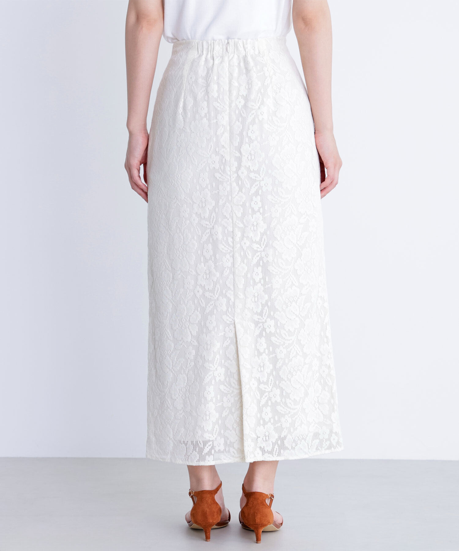  「メッシュレース SETUP ナロースカート」|スカート|