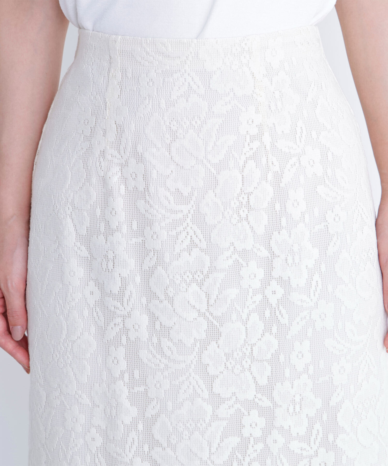  「メッシュレース SETUP ナロースカート」|スカート|