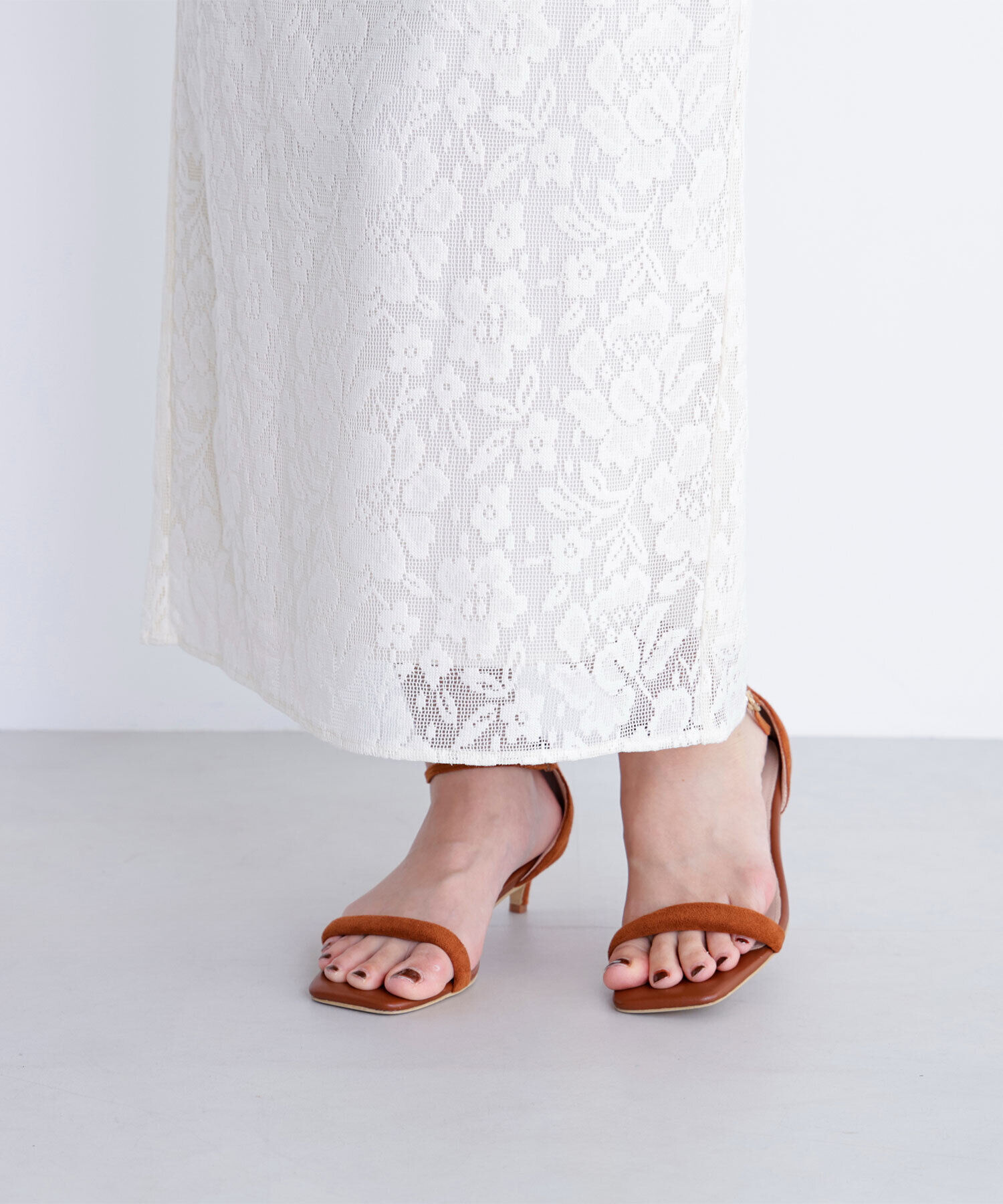  「メッシュレース SETUP ナロースカート」|スカート|