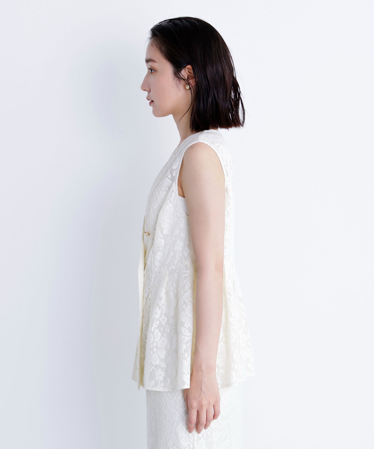  「メッシュレース SETUP ジレ」|ブルゾン・スタジャン|