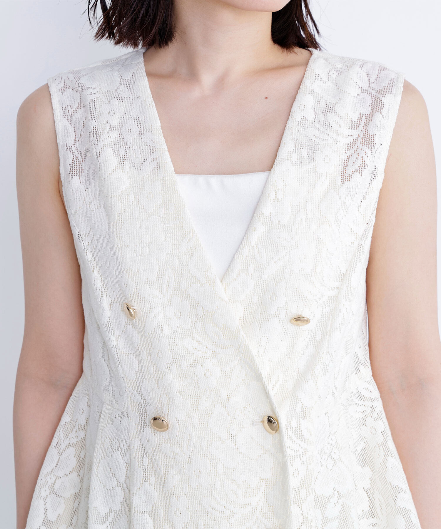  「メッシュレース SETUP ジレ」|ブルゾン・スタジャン|