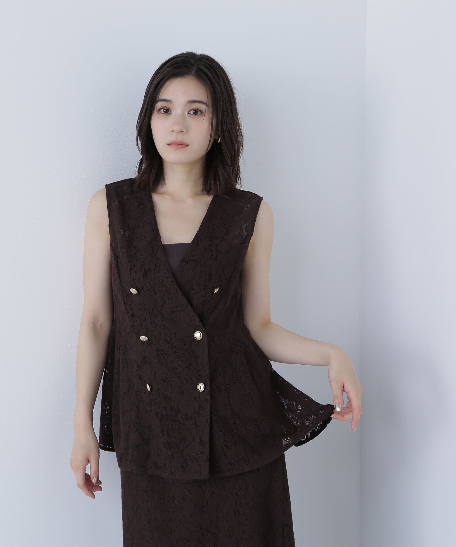  「メッシュレース SETUP ジレ」|ブルゾン・スタジャン|