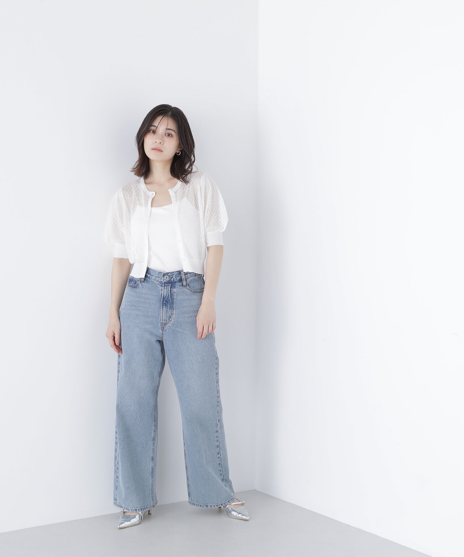  「レースニットカーディガン」|ニット・セーター|