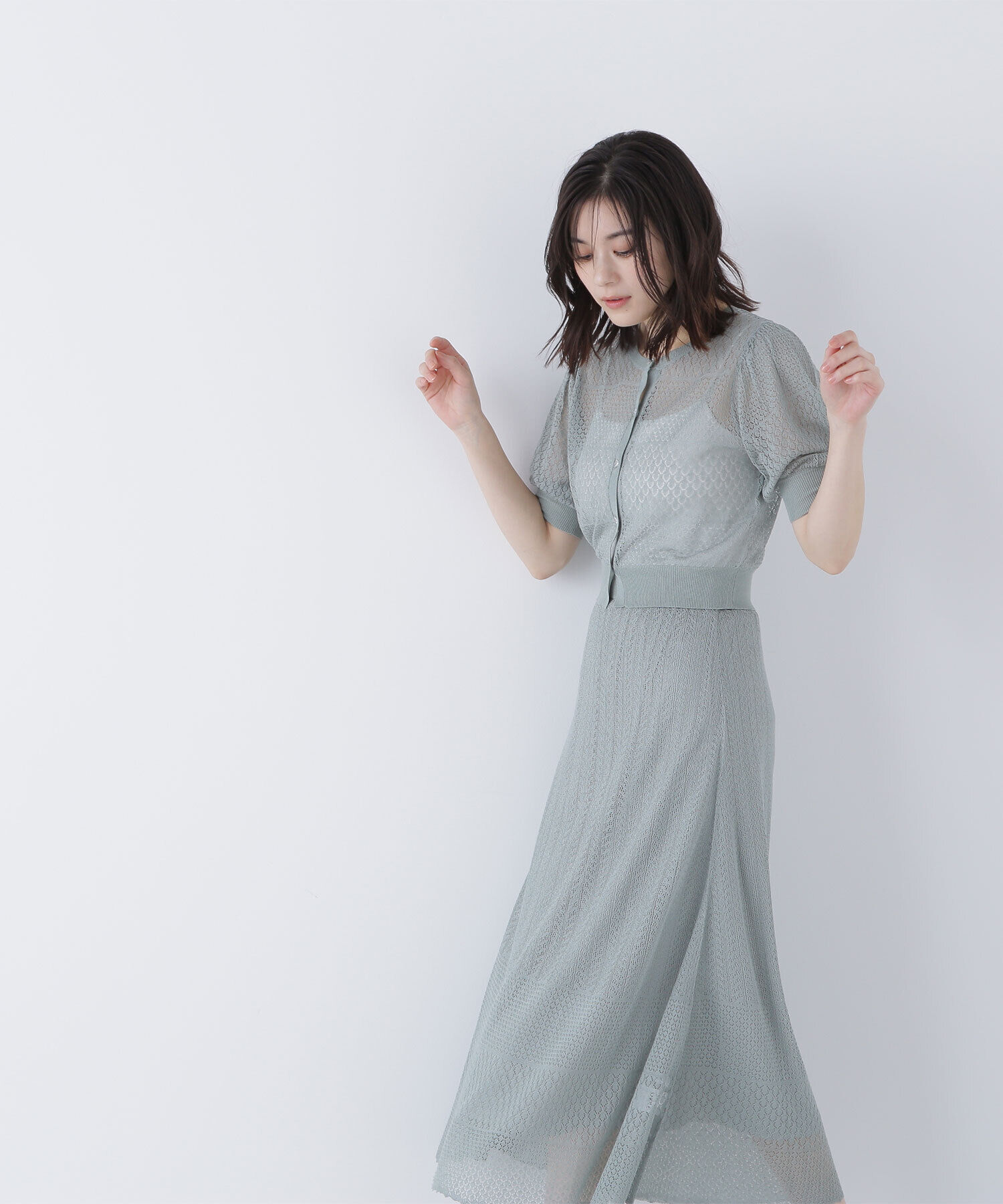  「レースニットカーディガン」|ニット・セーター|