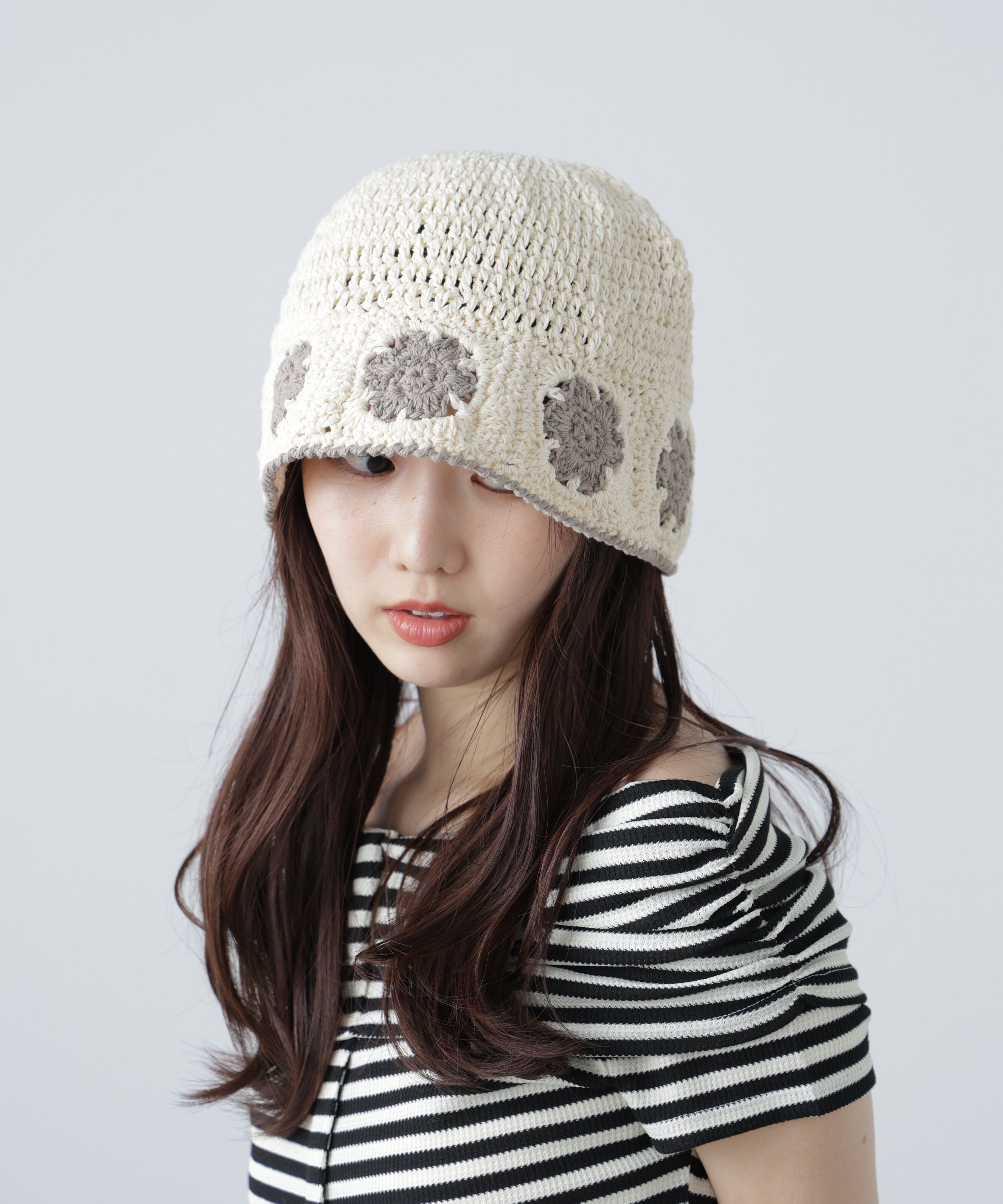  「フラワー編みハット」|ソックス|