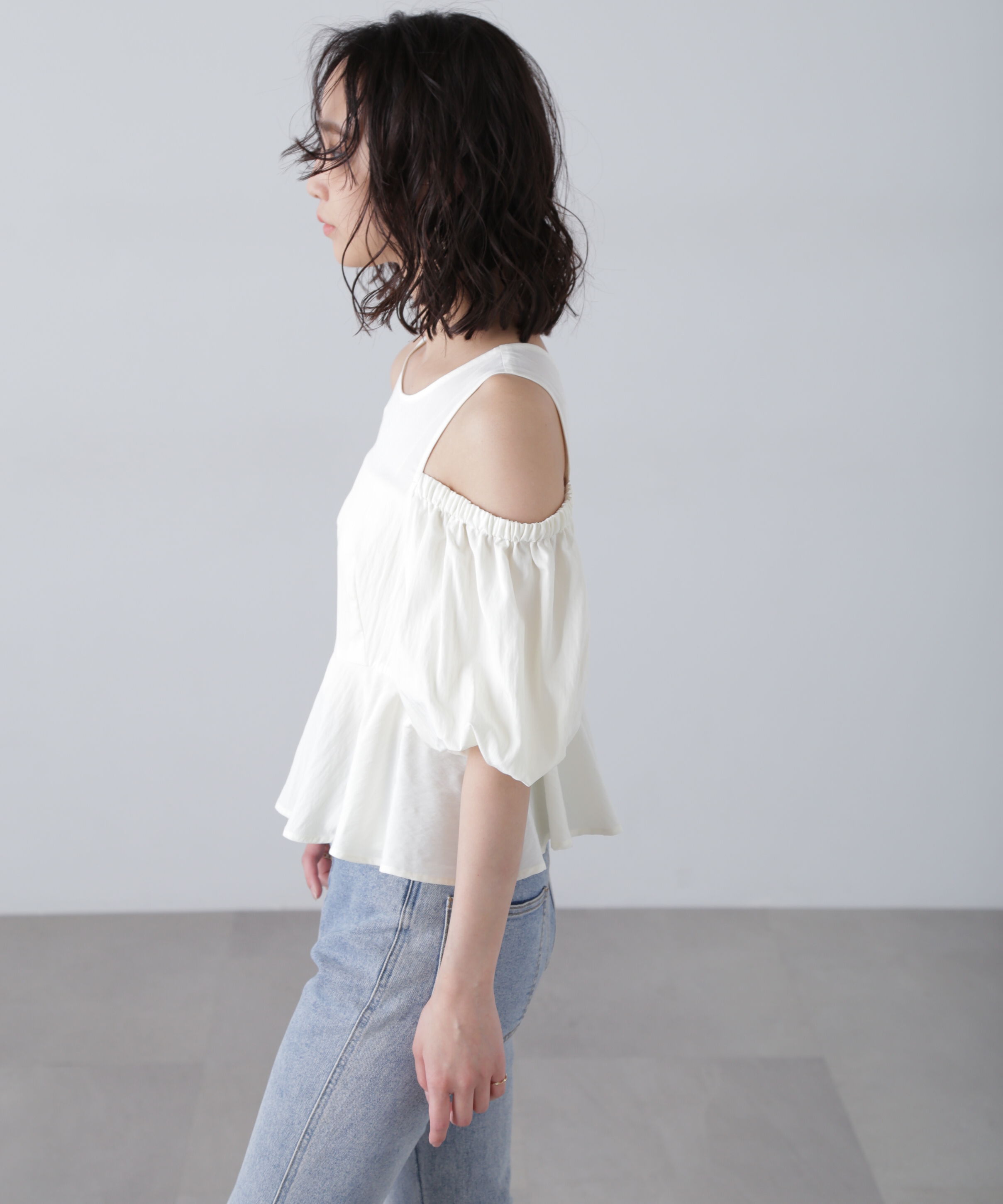  「オフショルペプラムブラウス」|シャツ・ブラウス|