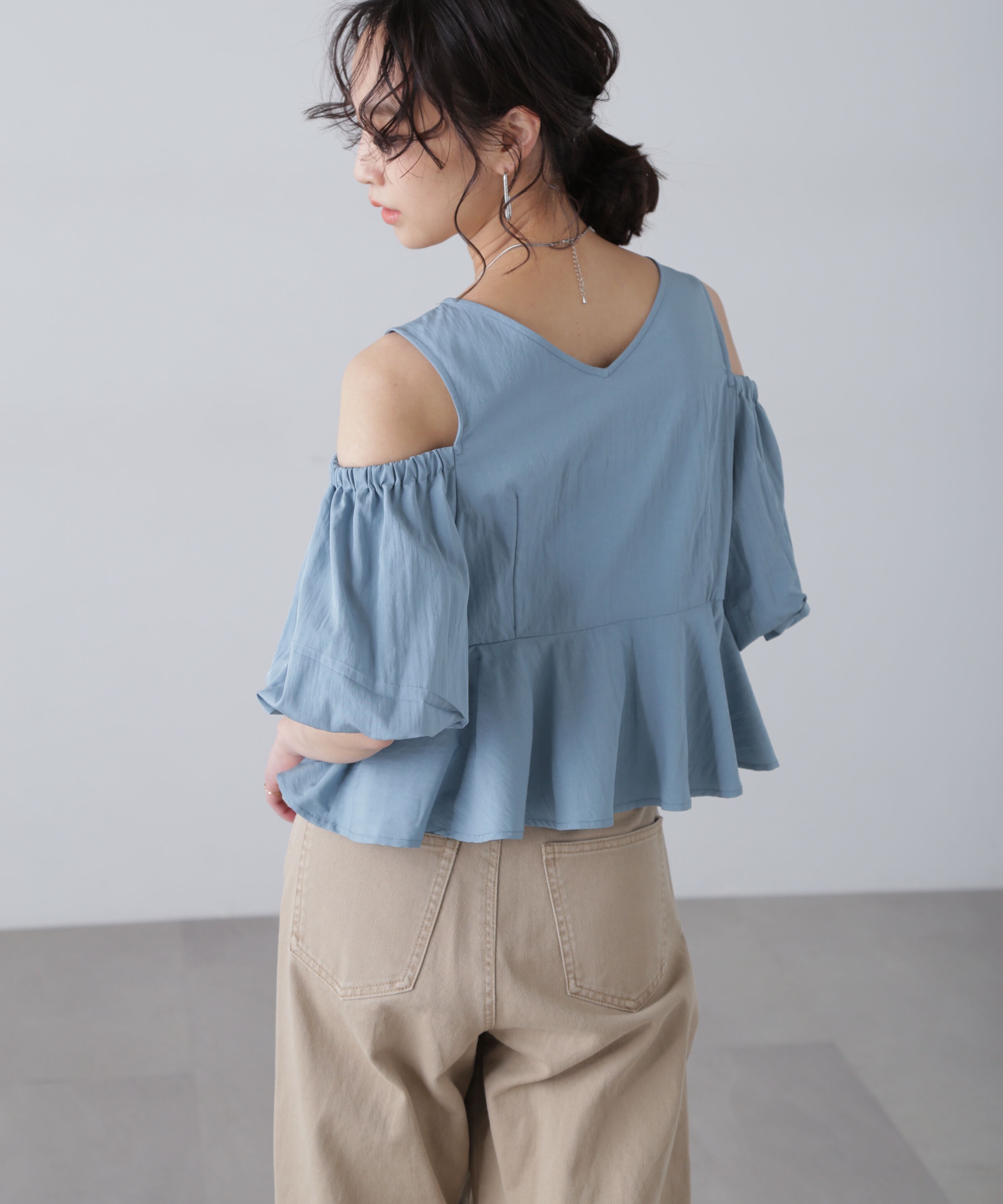  「オフショルペプラムブラウス」|シャツ・ブラウス|