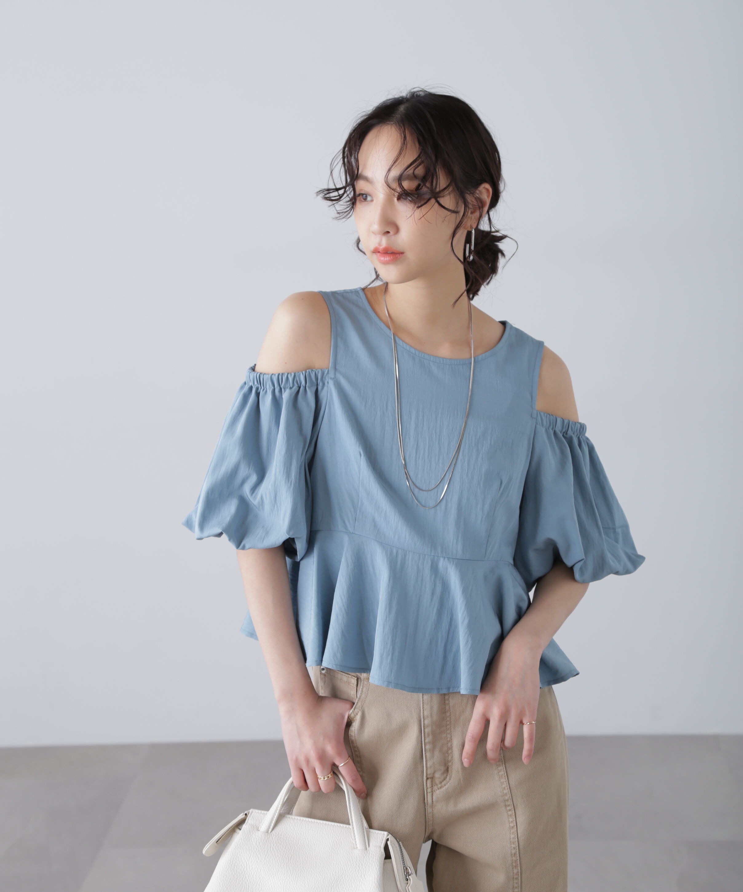  「オフショルペプラムブラウス」|シャツ・ブラウス|