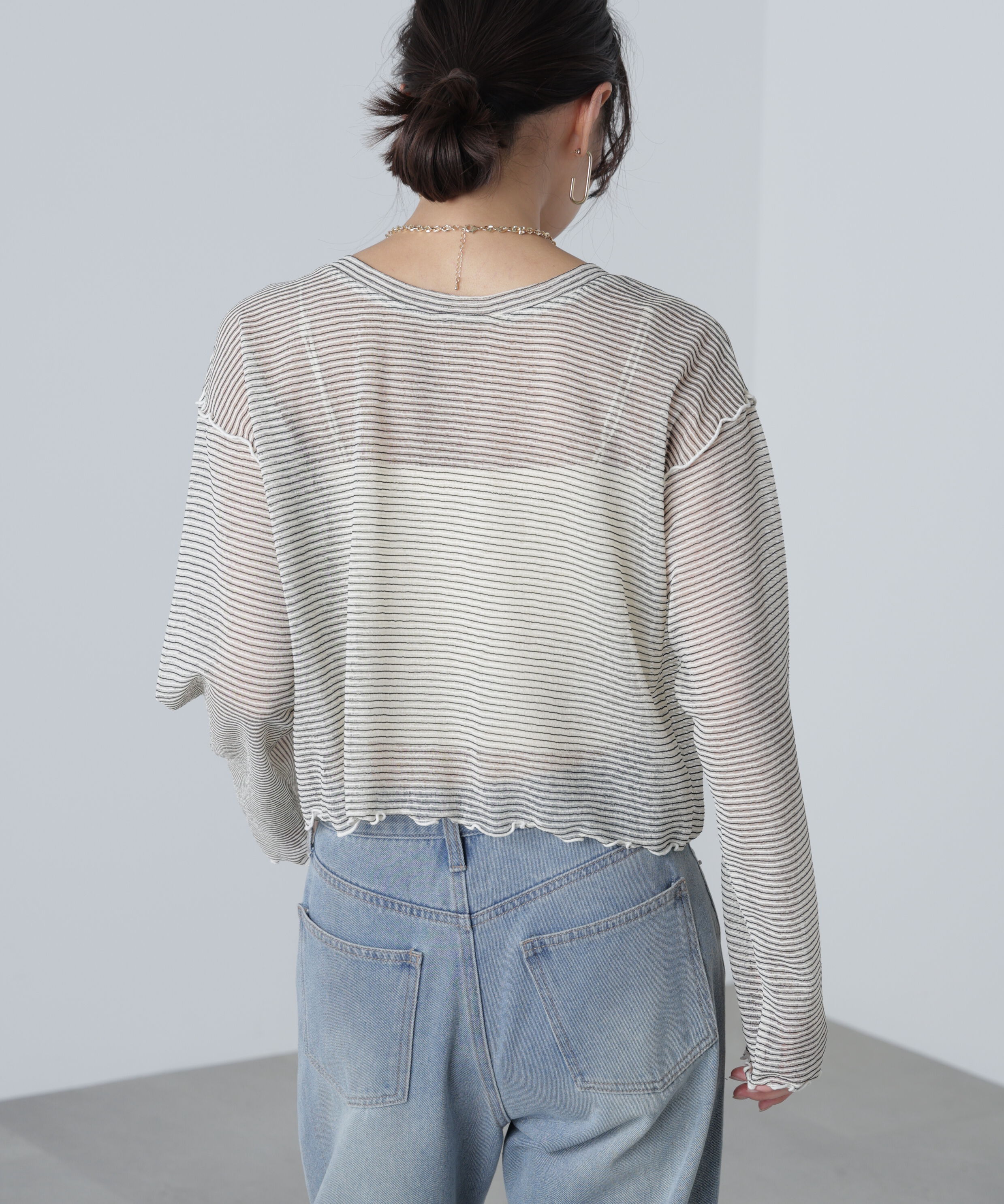  「前後２ＷＡＹシアーカットソーカーディガン」|Tシャツ・カットソー|