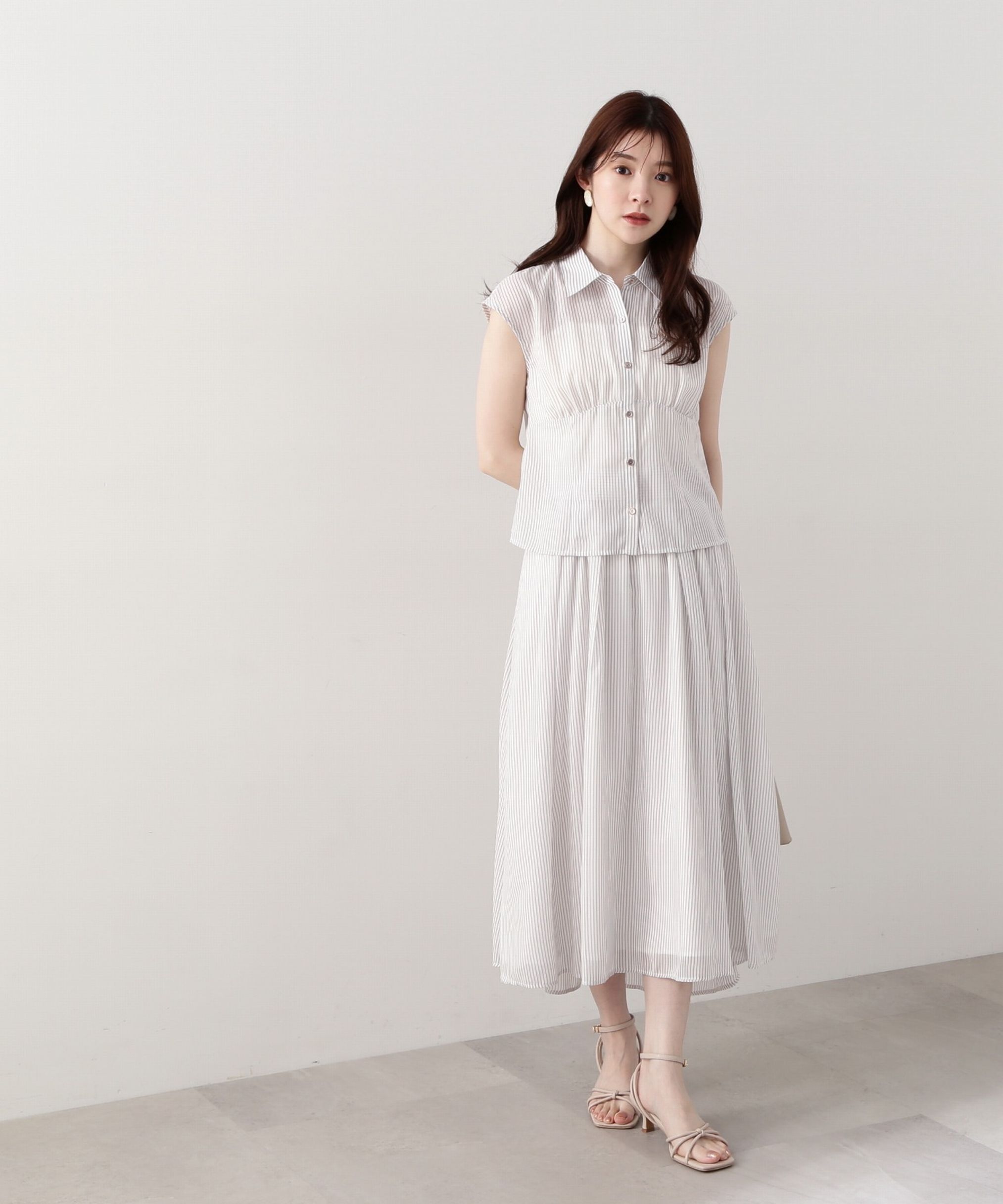 PROPORTION BODY DRESSING「シアーストライプスカート」|スカート|