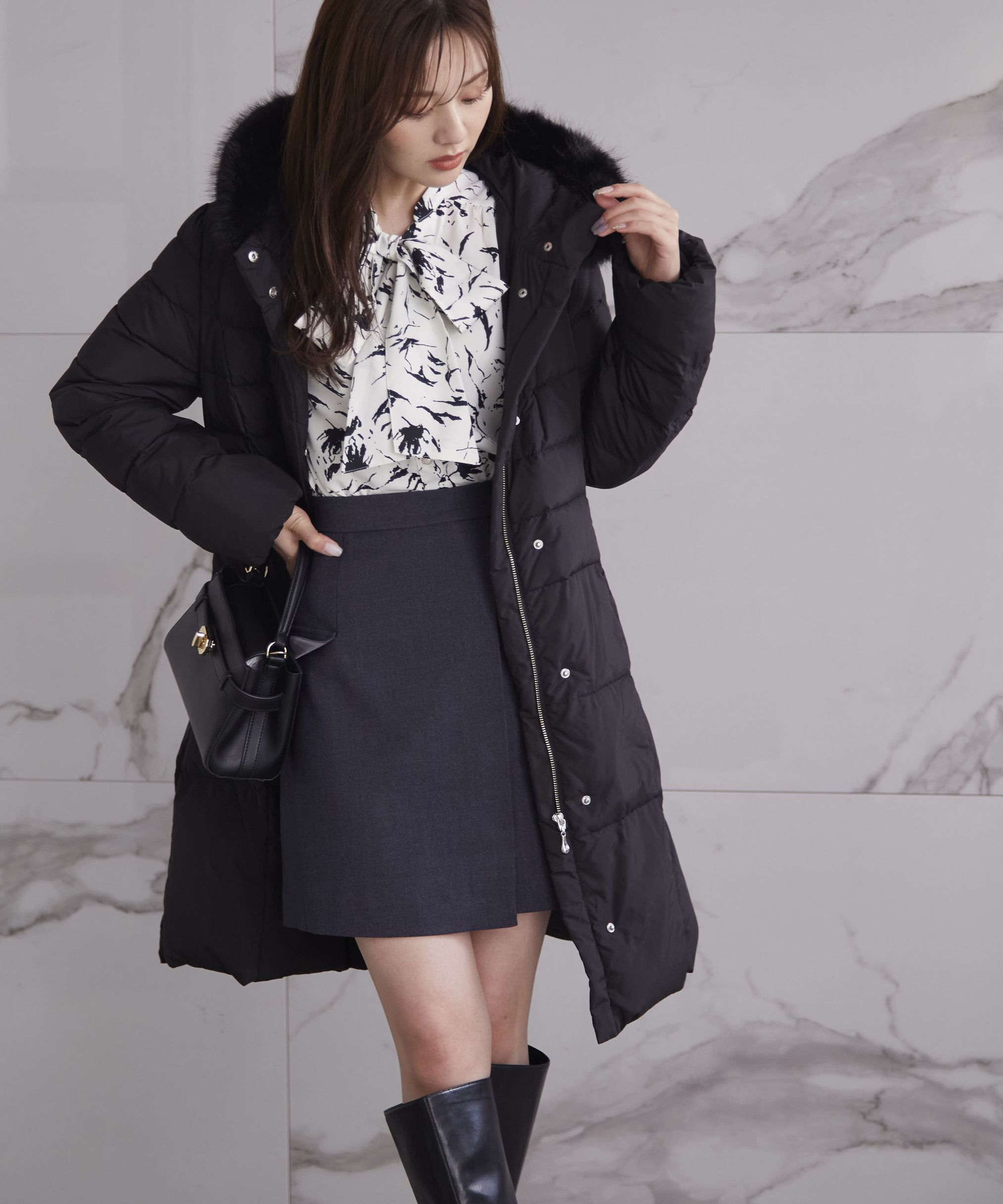 PROPORTION BODY DRESSING「ベーシックロングダウン　24AW」|その他|ブラック