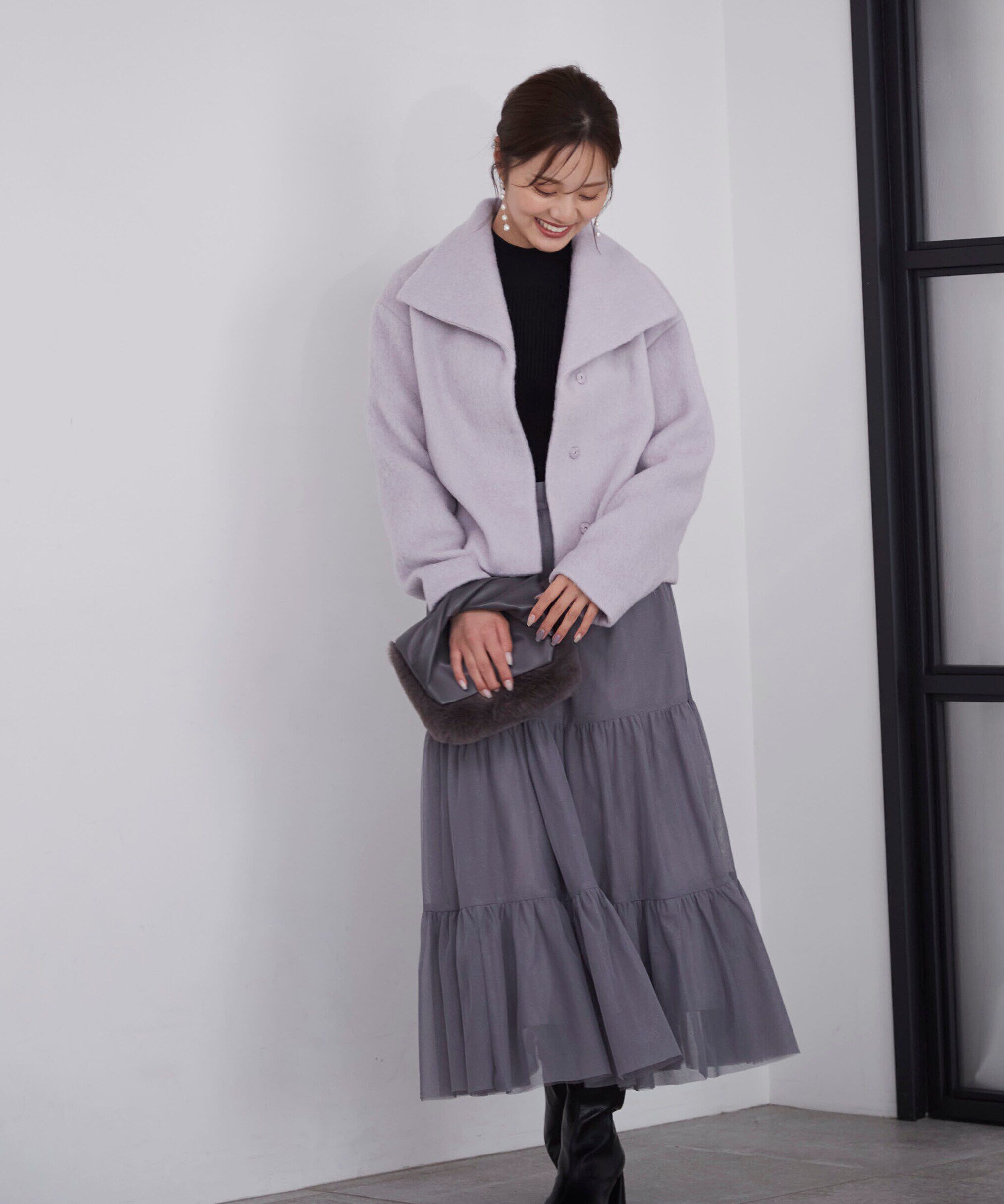 PROPORTION BODY DRESSING「ショートシャギーコート」|ブルゾン・スタジャン|