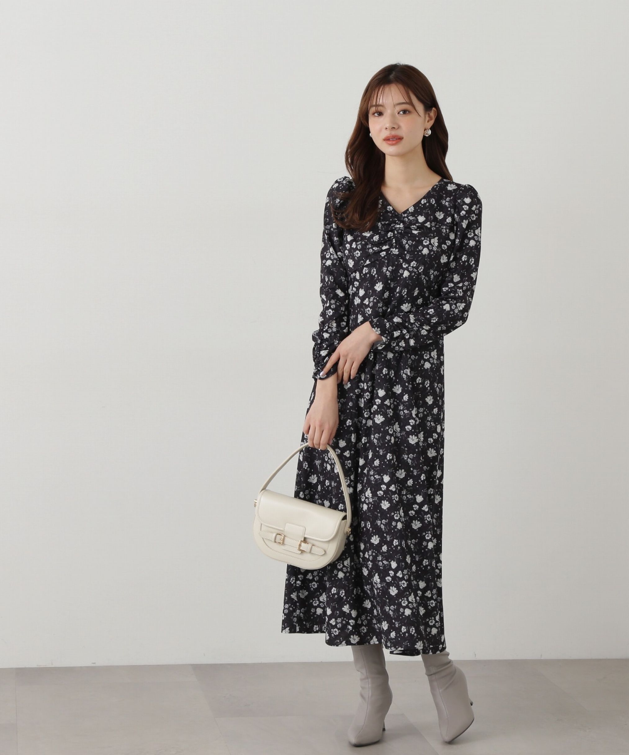 PROPORTION BODY DRESSING「フラワープリントワンピース」|ワンピース|