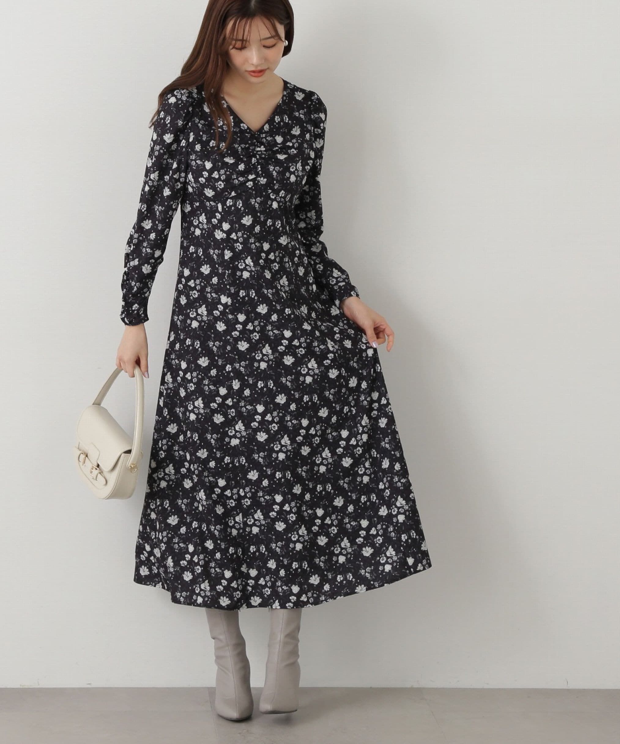 PROPORTION BODY DRESSING「フラワープリントワンピース」|ワンピース|