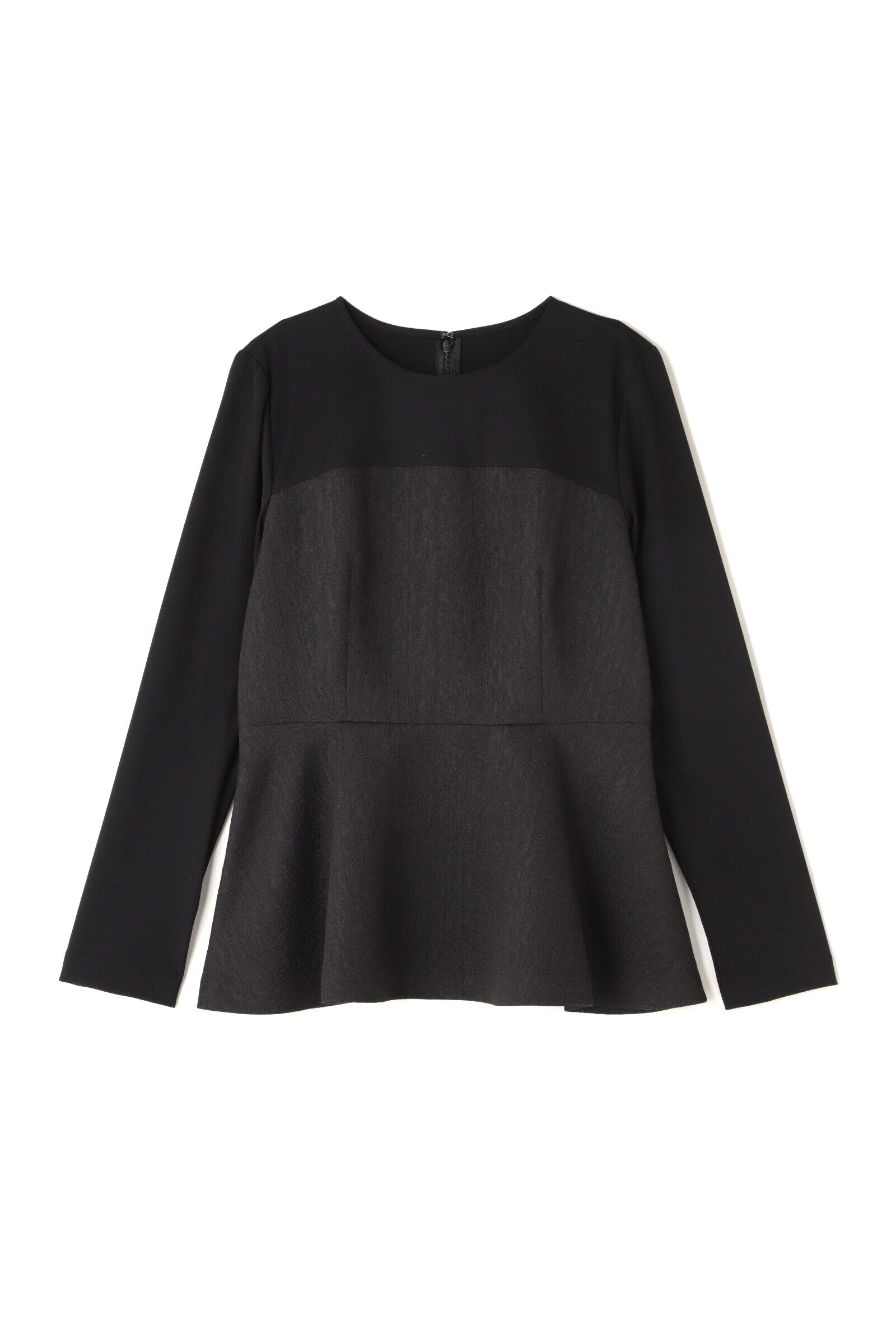  「◆ジャガードコンビペプラムブラウス」|シャツ・ブラウス|