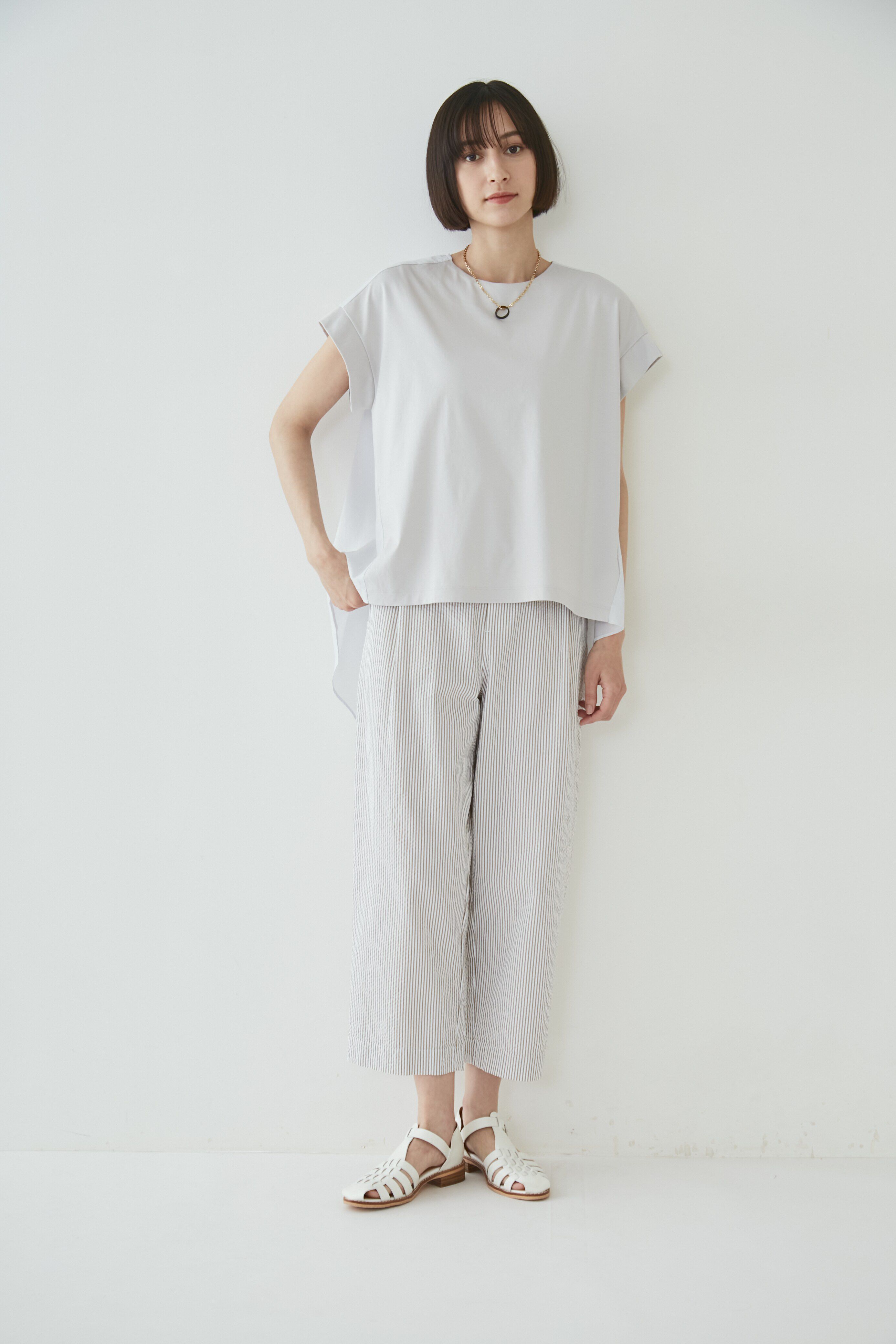  「布帛ドッキングカットソー」|Tシャツ・カットソー|