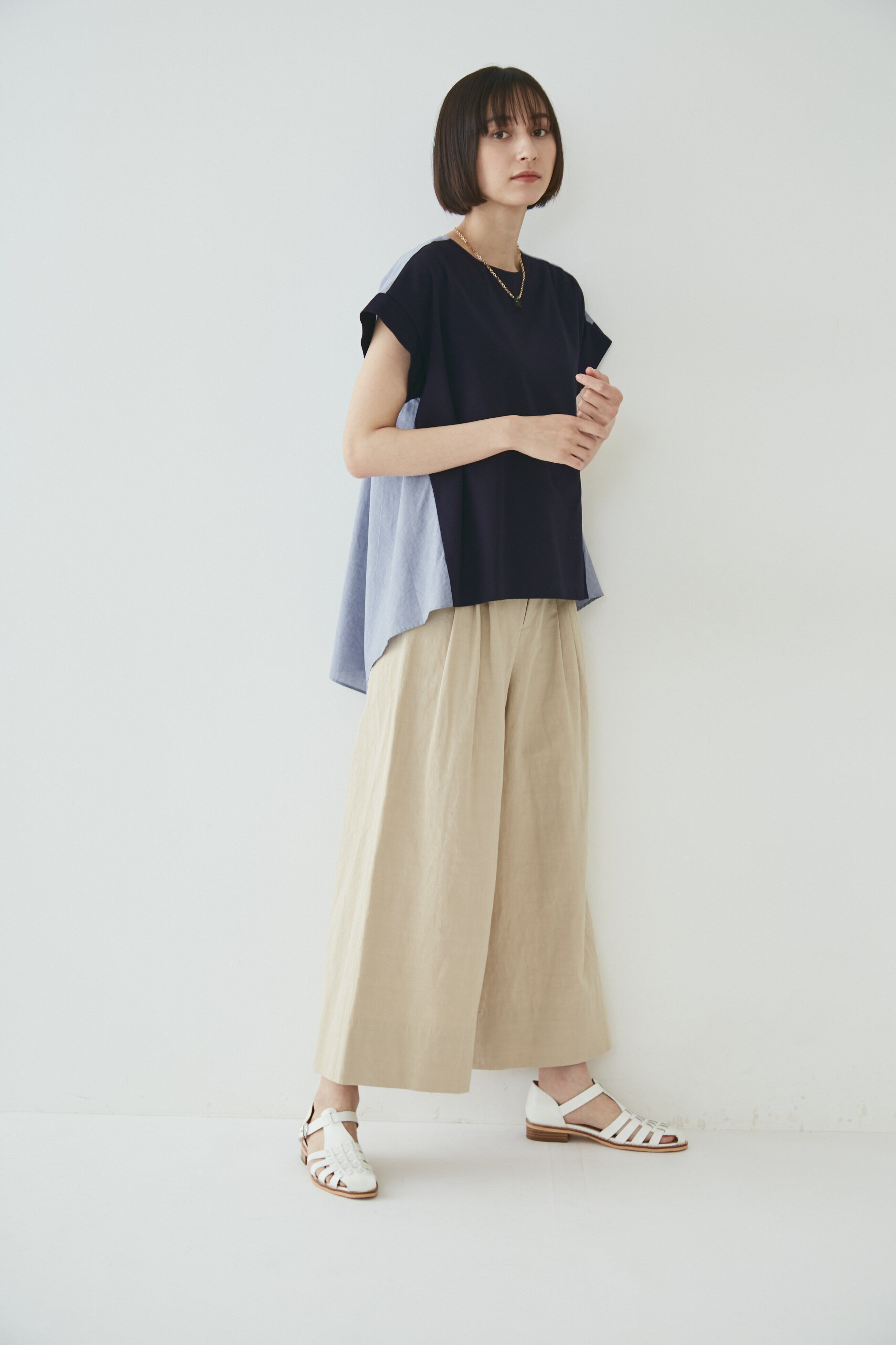  「布帛ドッキングカットソー」|Tシャツ・カットソー|