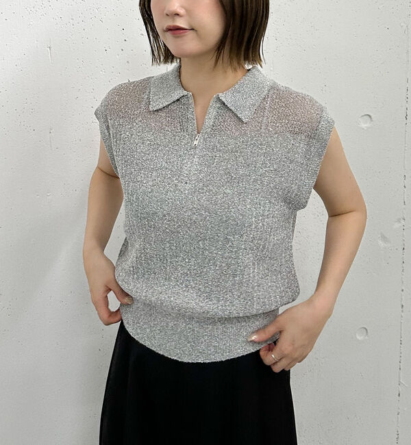 archives「カールヤーンハーフＺＩＰノースリニット」|ニット・セーター|