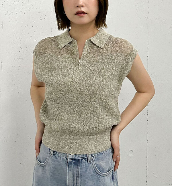 archives「カールヤーンハーフＺＩＰノースリニット」|ニット・セーター|