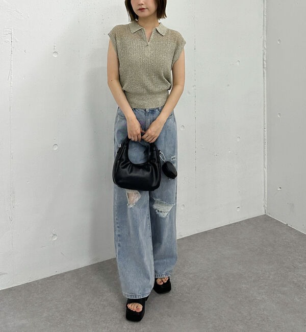 archives「カールヤーンハーフＺＩＰノースリニット」|ニット・セーター|