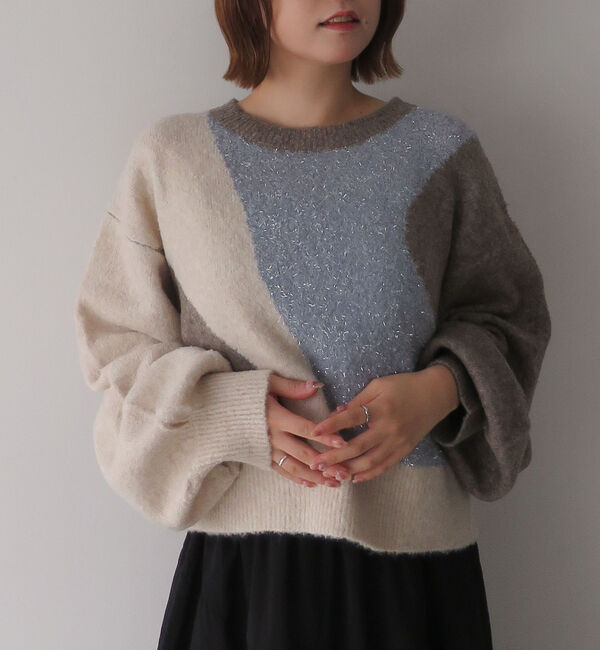 archives「インターシャカラーブロックニットプルオーバー」|ニット・セーター|MOCHA